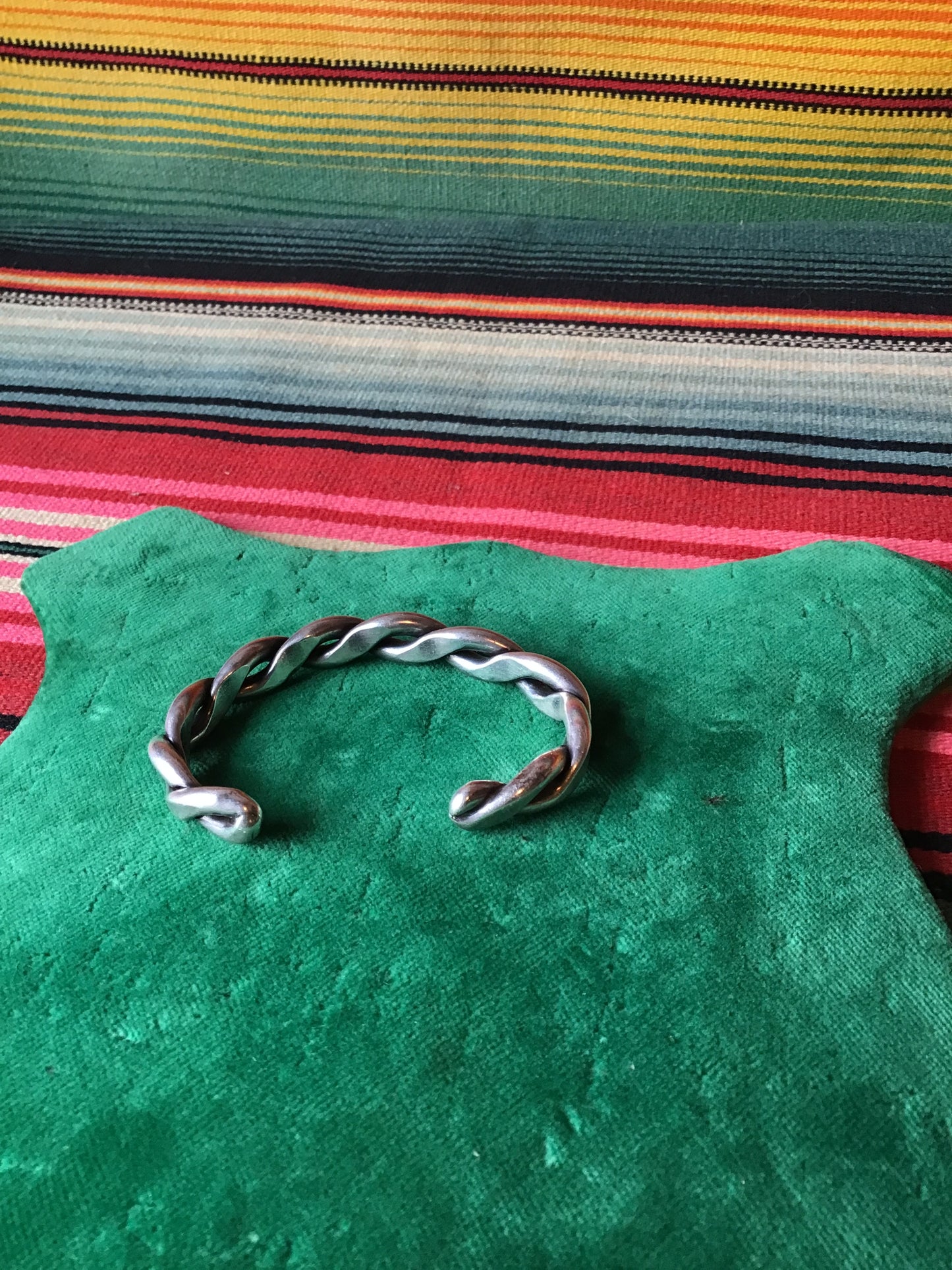 Vintage Sterling Twisted Braid Cuff Stacker