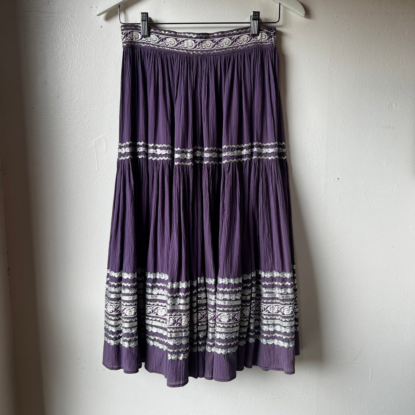1950s Lavender & Silver Patio Skirt