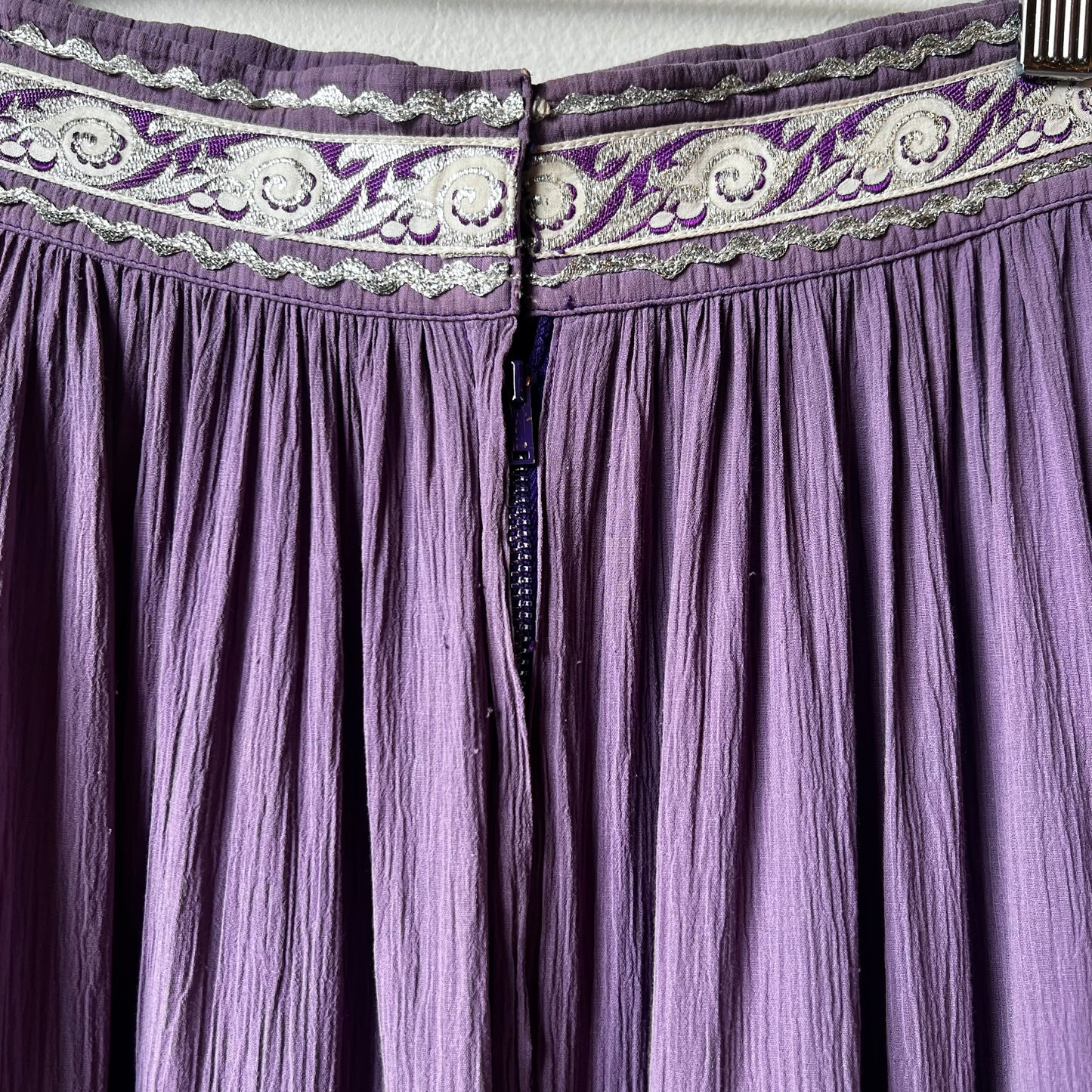 1950s Lavender & Silver Patio Skirt