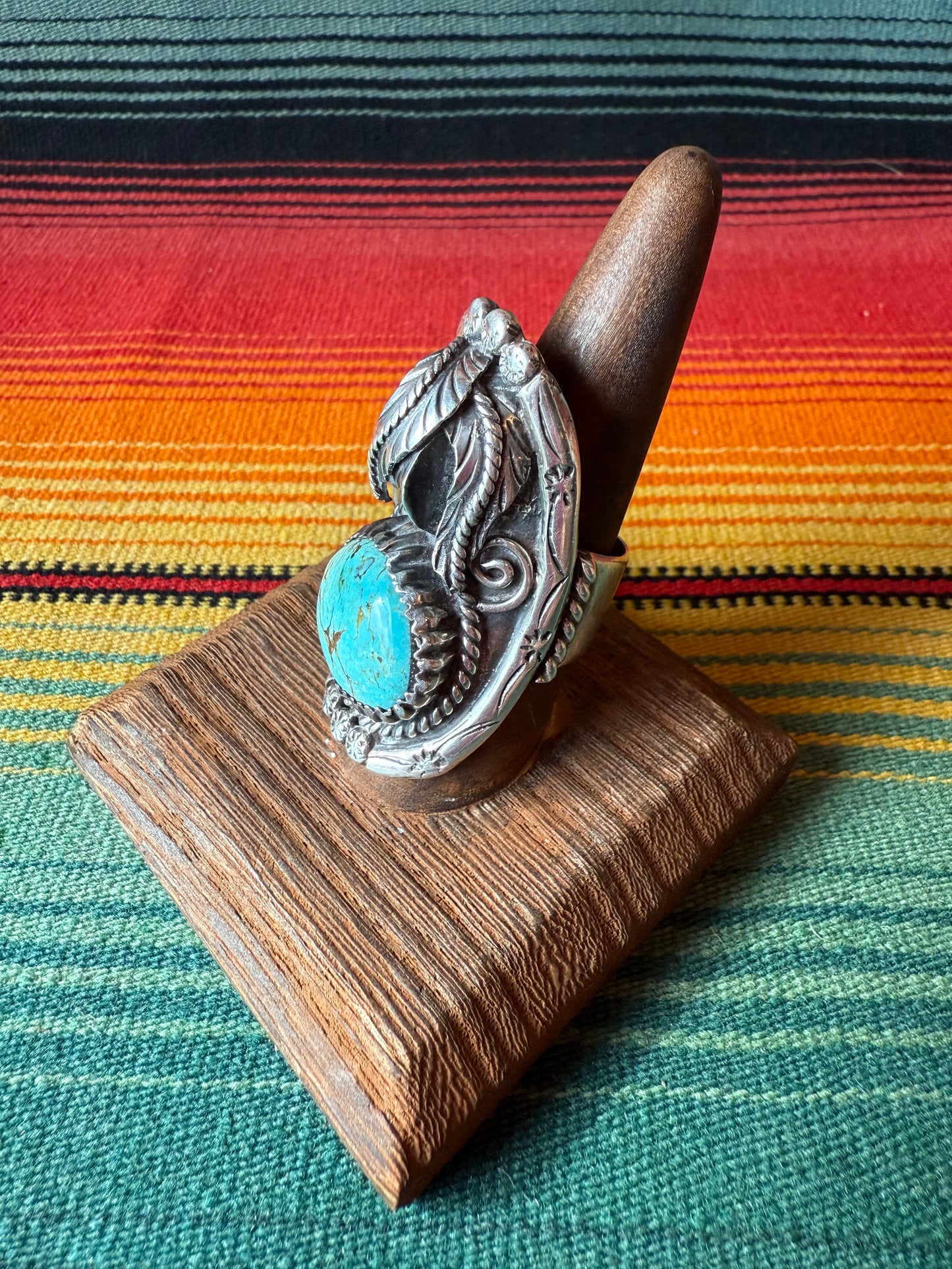 Vintage Sterling, Turquoise, and Claw Ring