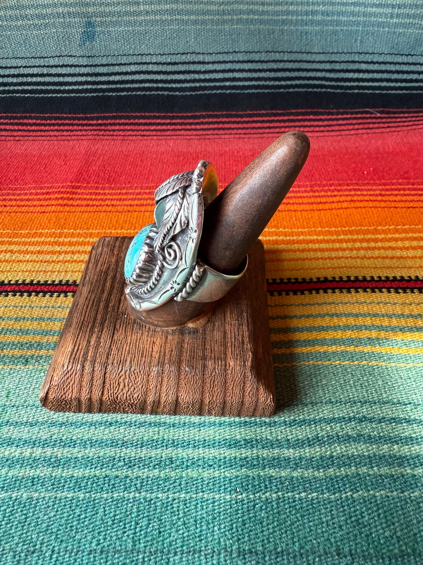 Vintage Sterling, Turquoise, and Claw Ring