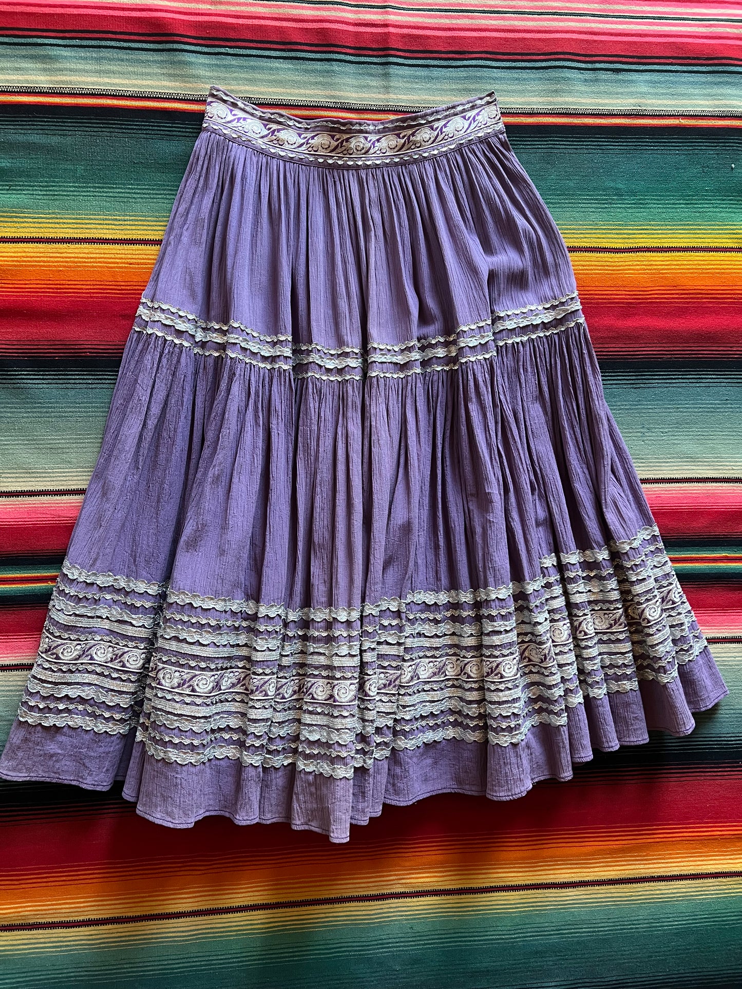 1950s Lavender & Silver Patio Skirt