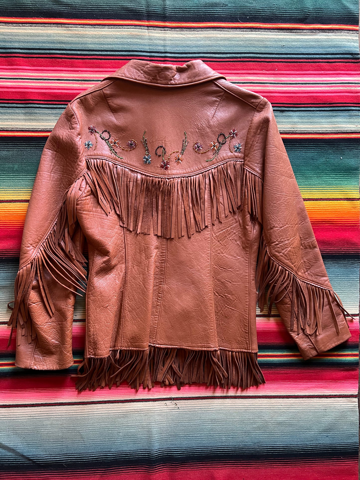 1950s RARE Chris Line Deerskin Beaded Fringe Jacket