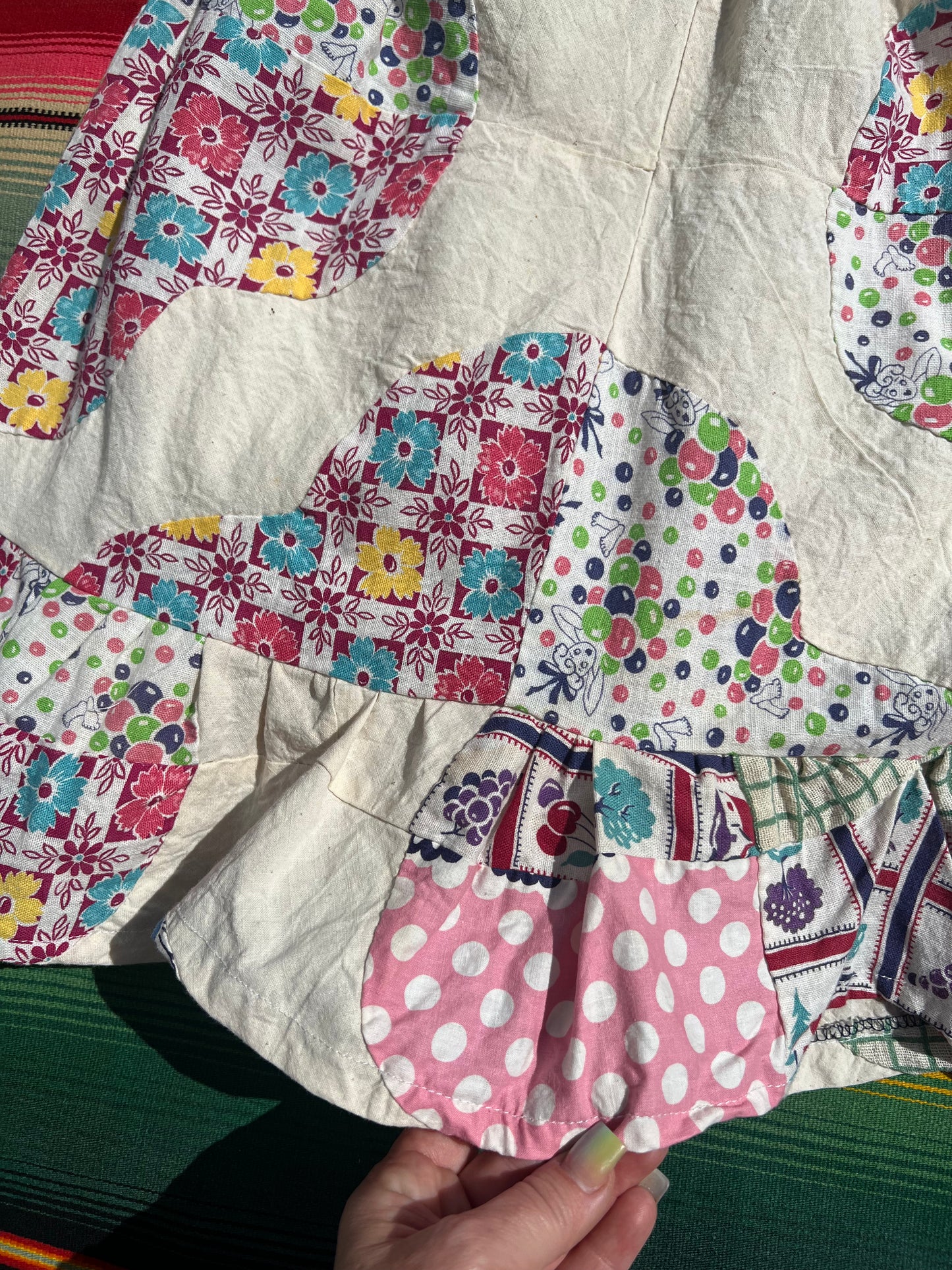 Handmade Quilt Topper Puff Sleeve Dress