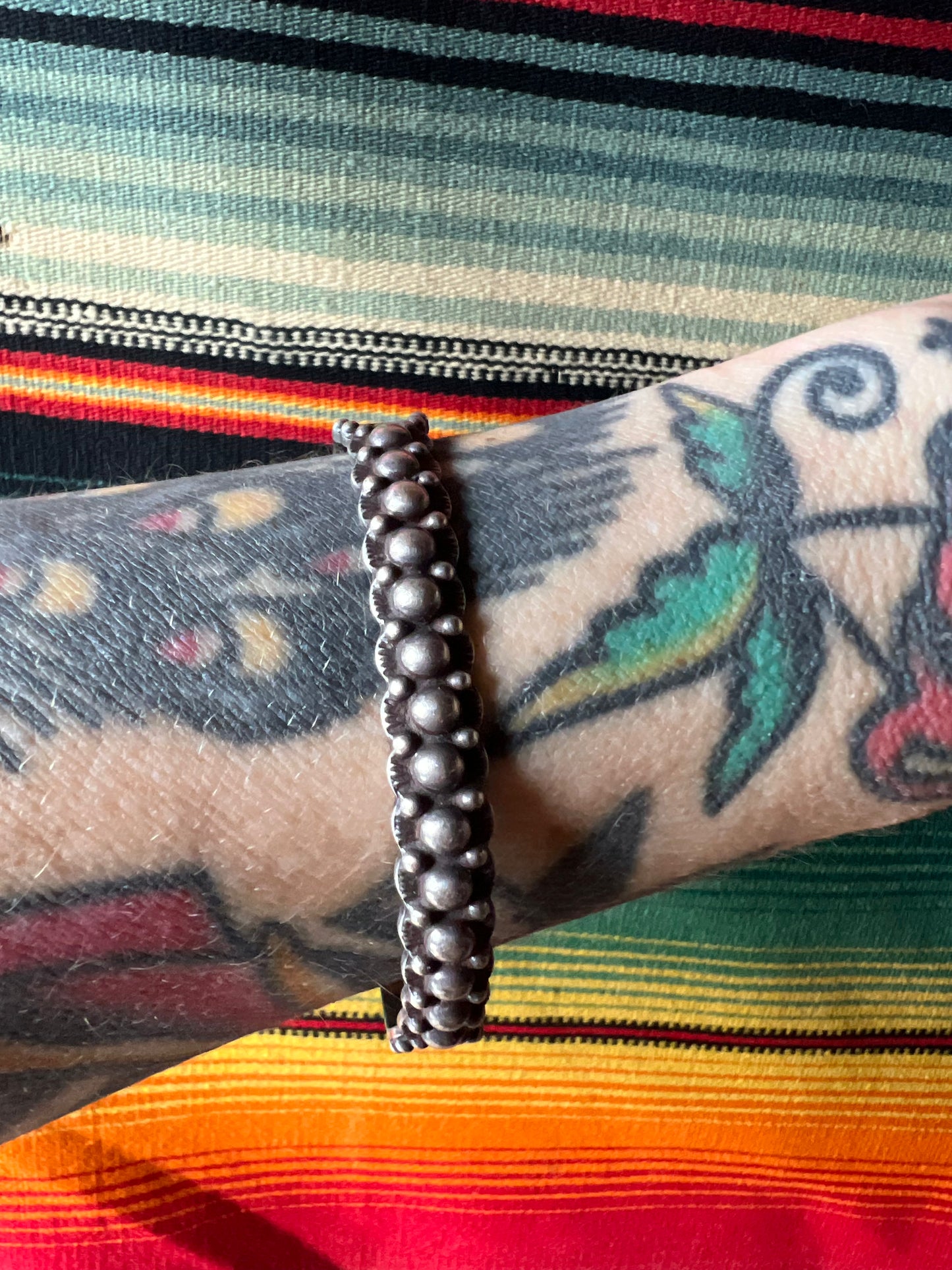 Beaded Snakeyes & Arrows Cuff