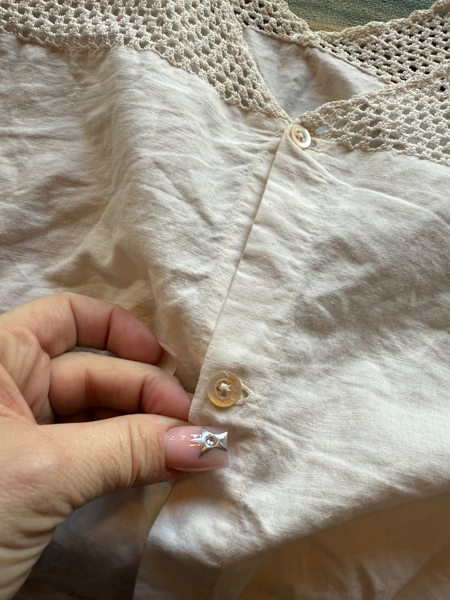 Antique Crochet Corset Cover AS IS