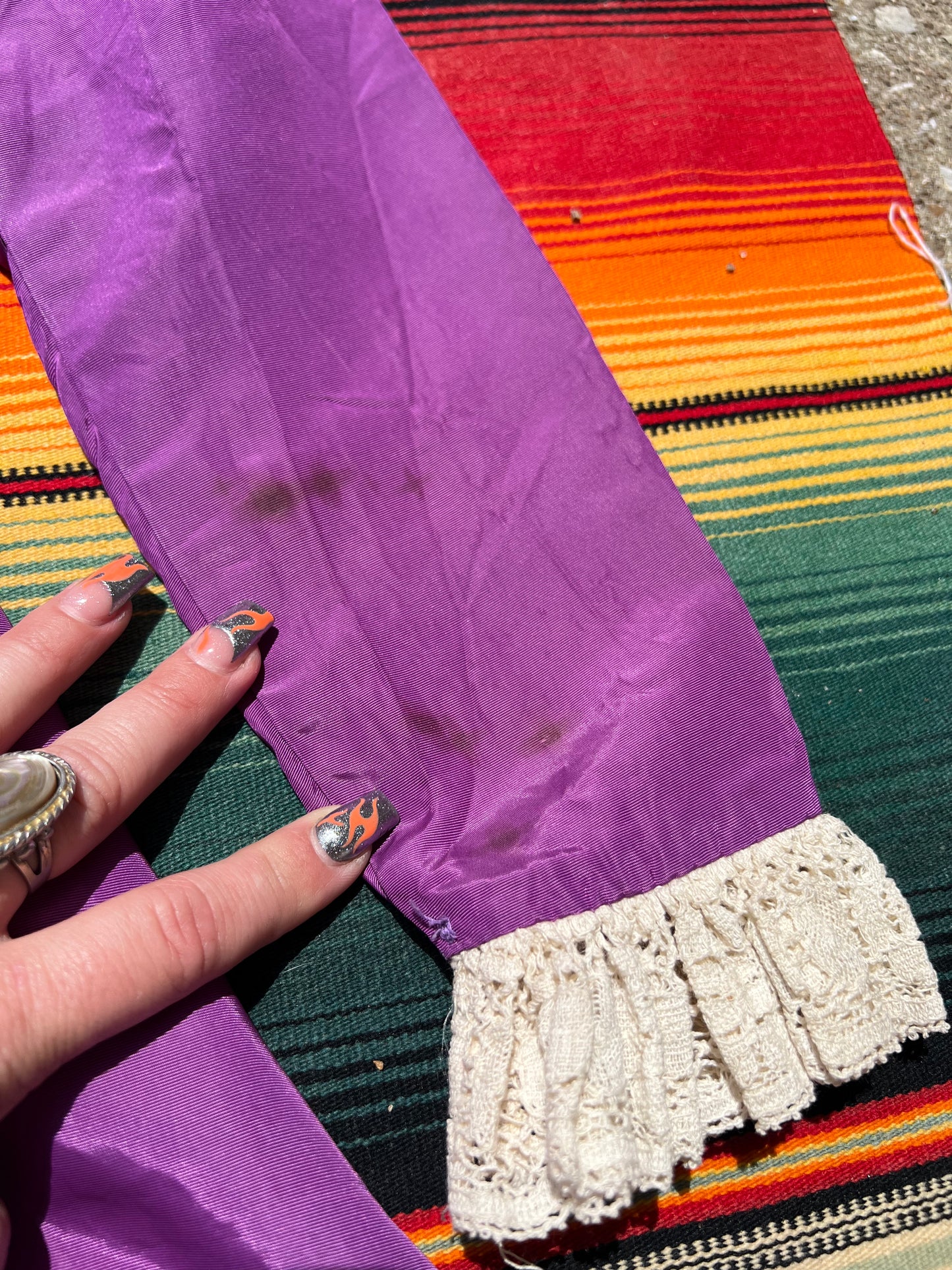 1960s Purple Taffeta Mini Dress
