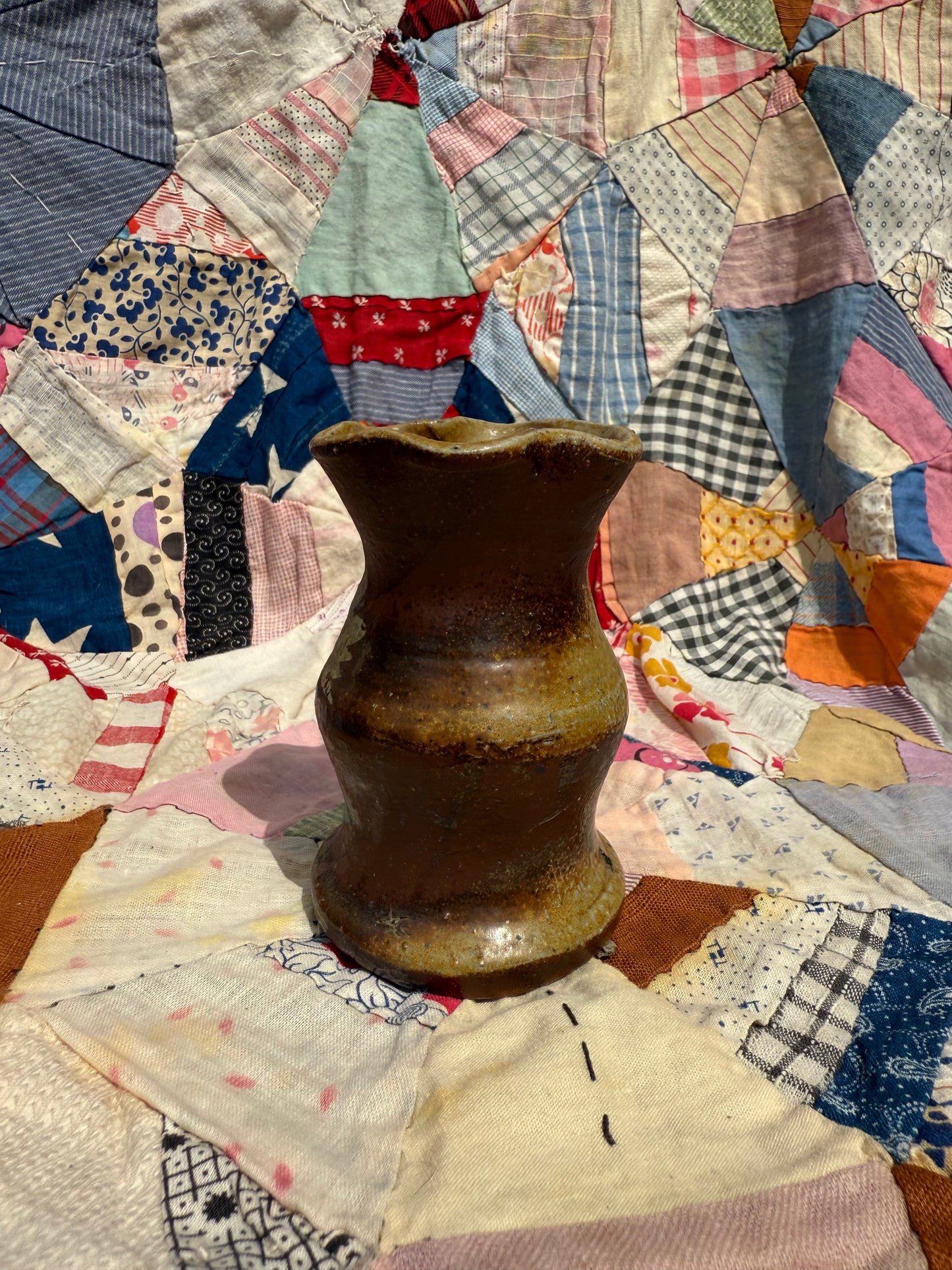Antique Painted Bud Vase