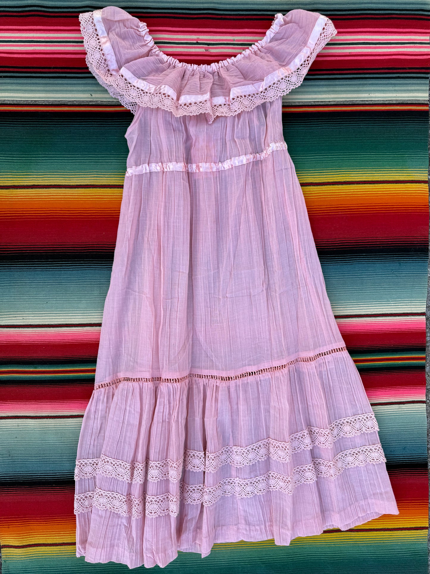 1970s Young Edwardian Bohemian Midi Dress