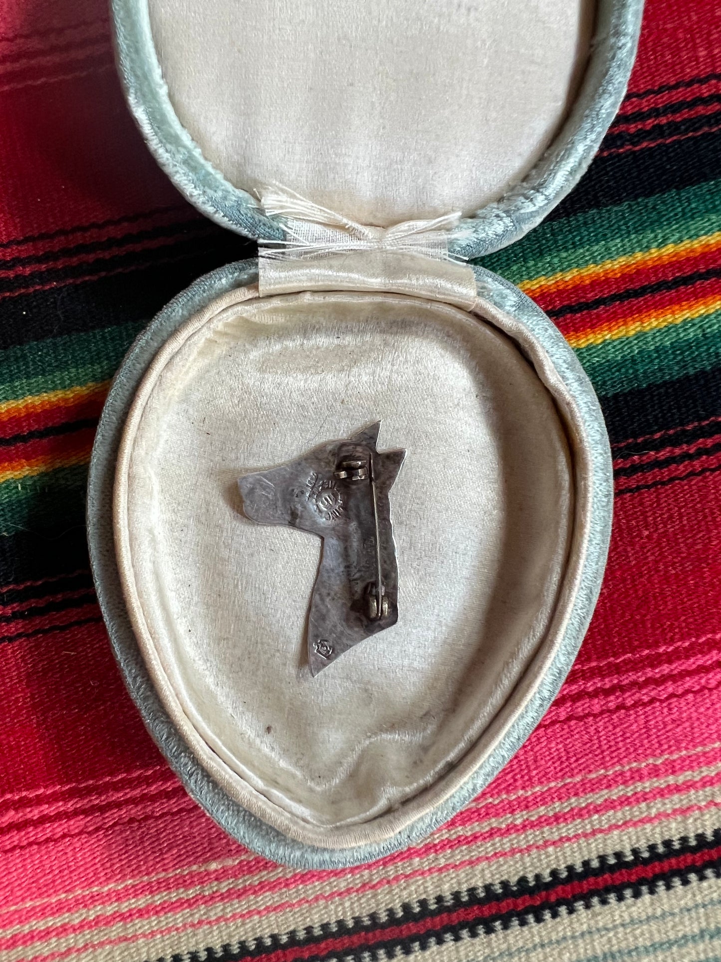 Sterling and Abalone Mexican Horse Pin