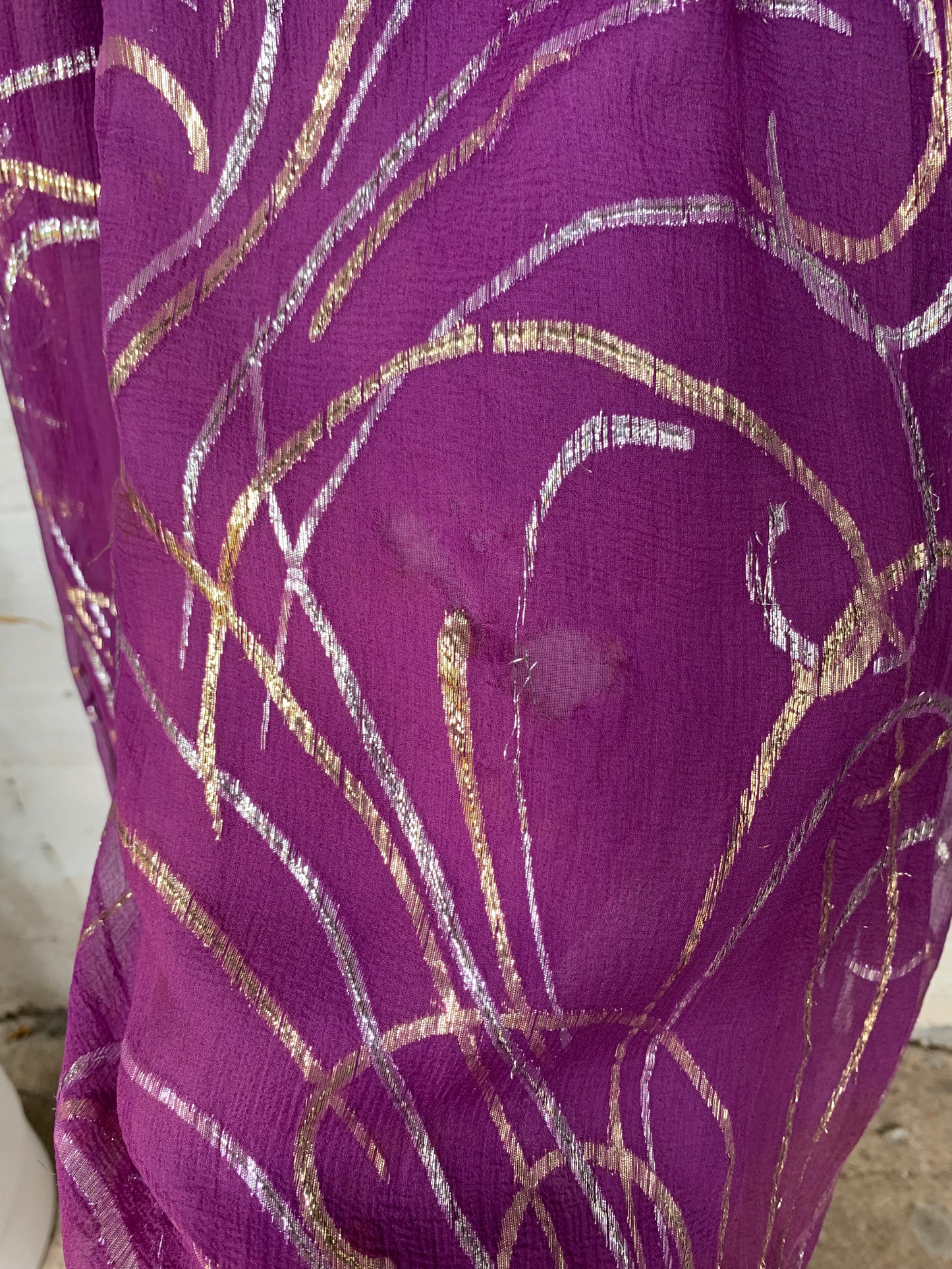 VTG Purple and Gold Handmade Dress