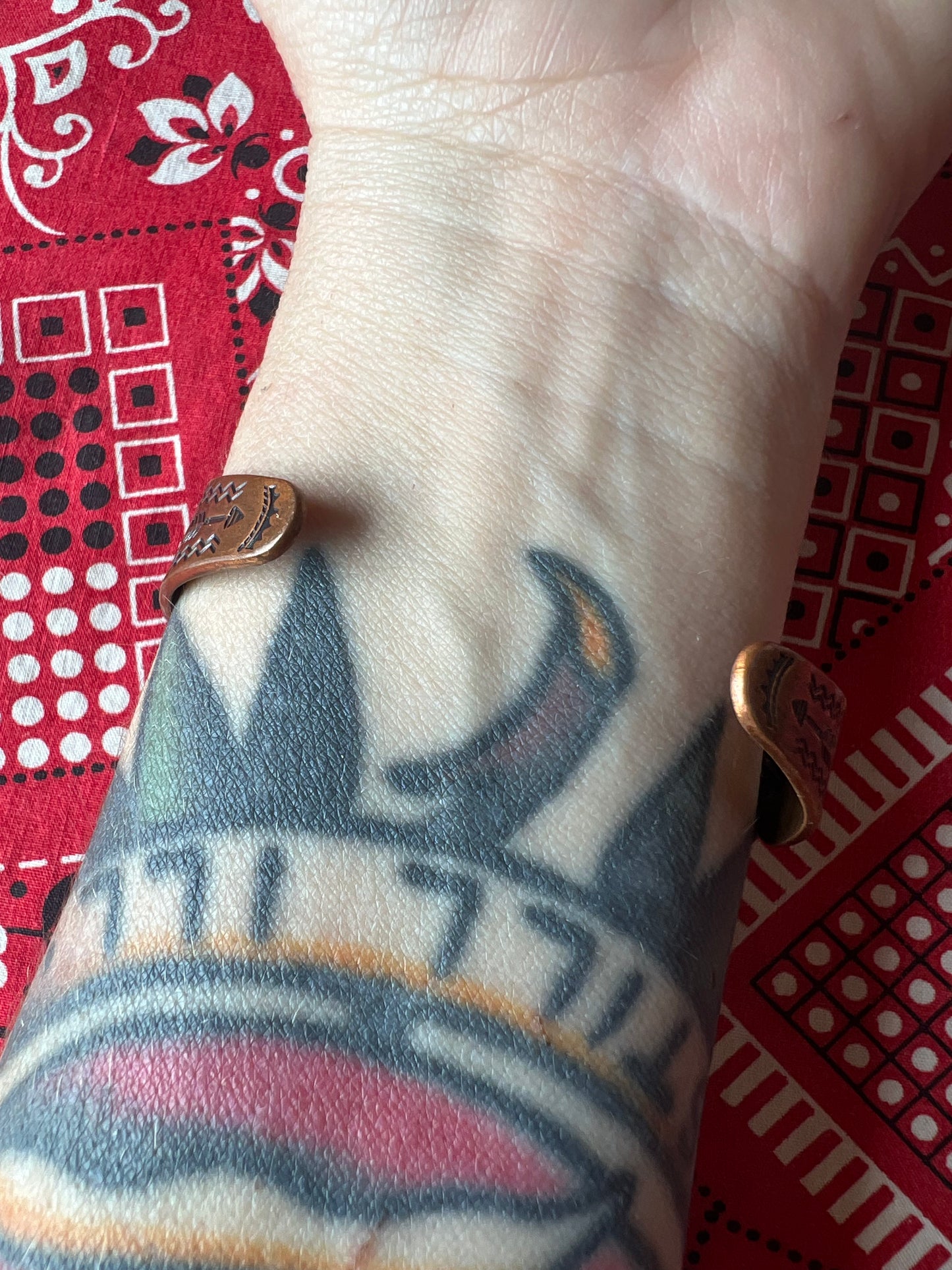 Copper Repousse Cuff