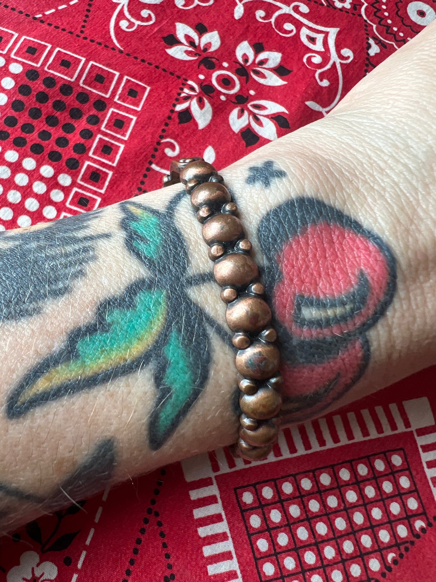 Beaded Copper Cuff