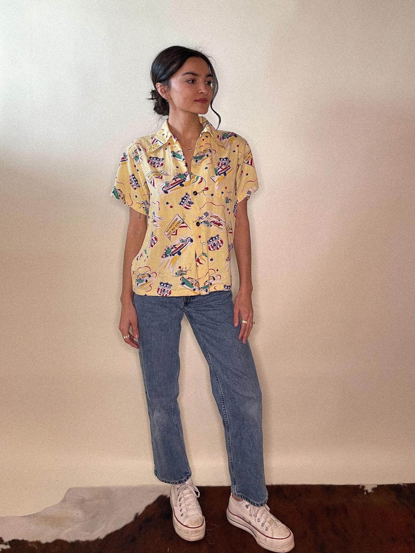 Novelty Soap Box Derby Don Carlos Jr. Short Sleeve Blouse