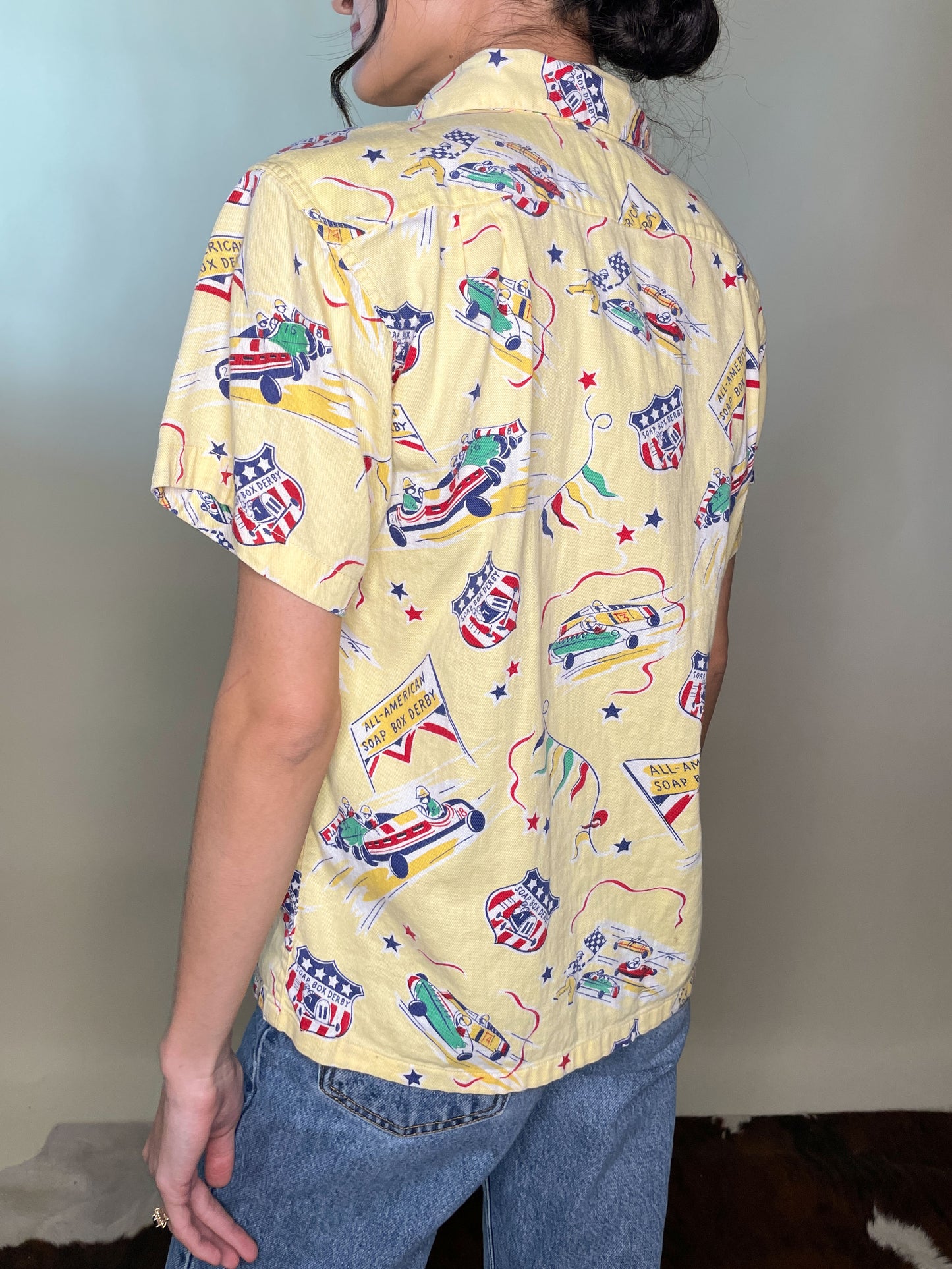 Novelty Soap Box Derby Don Carlos Jr. Short Sleeve Blouse