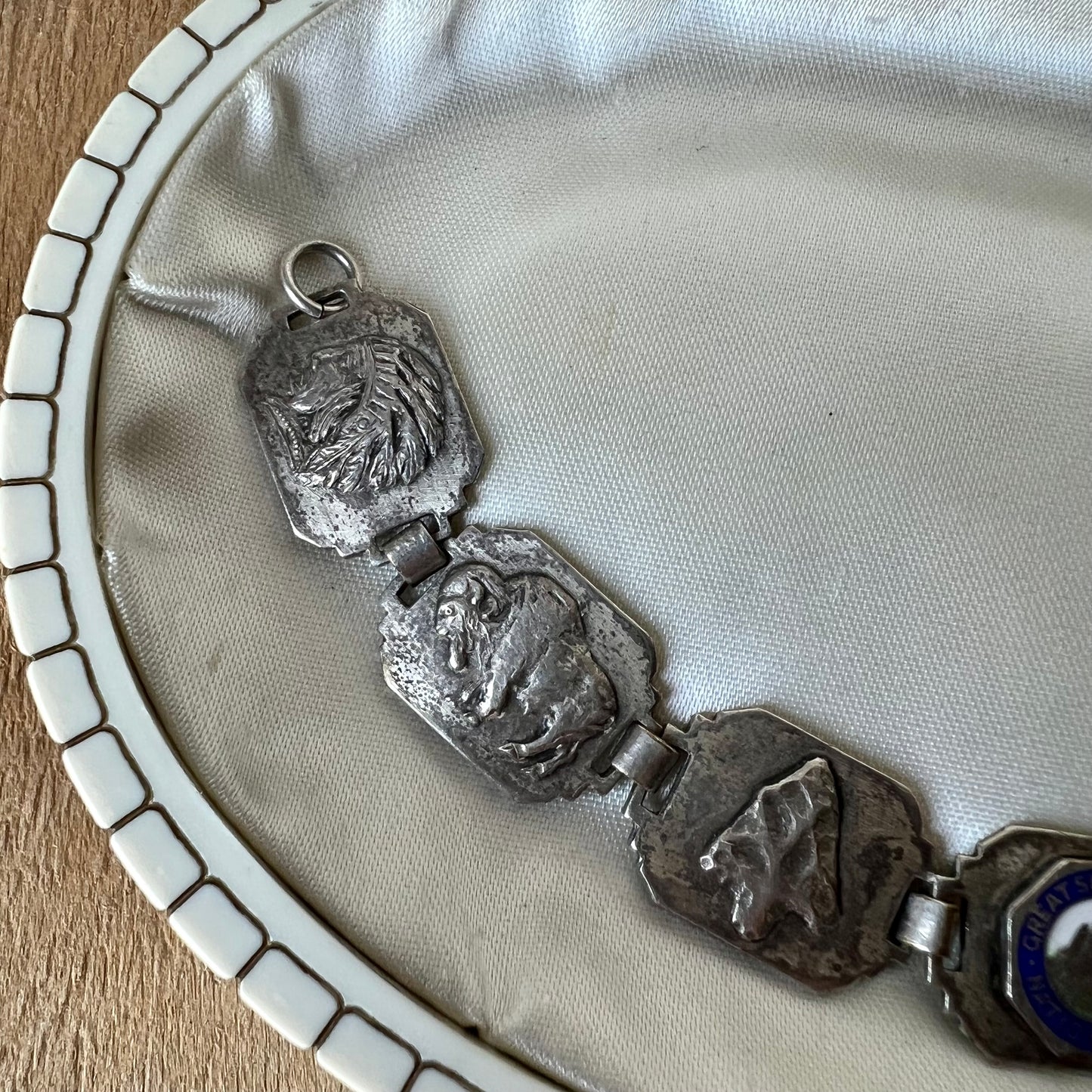 Vintage Great Smokey Mountains Sterling Souvenir Bracelet
