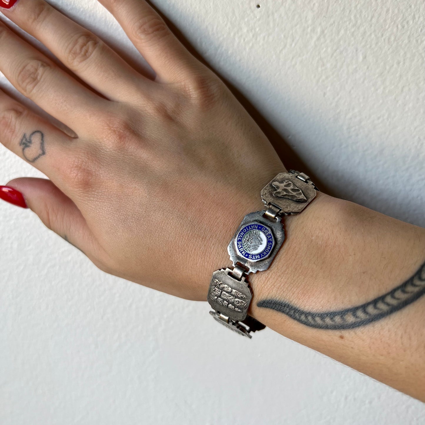 Vintage Great Smokey Mountains Sterling Souvenir Bracelet