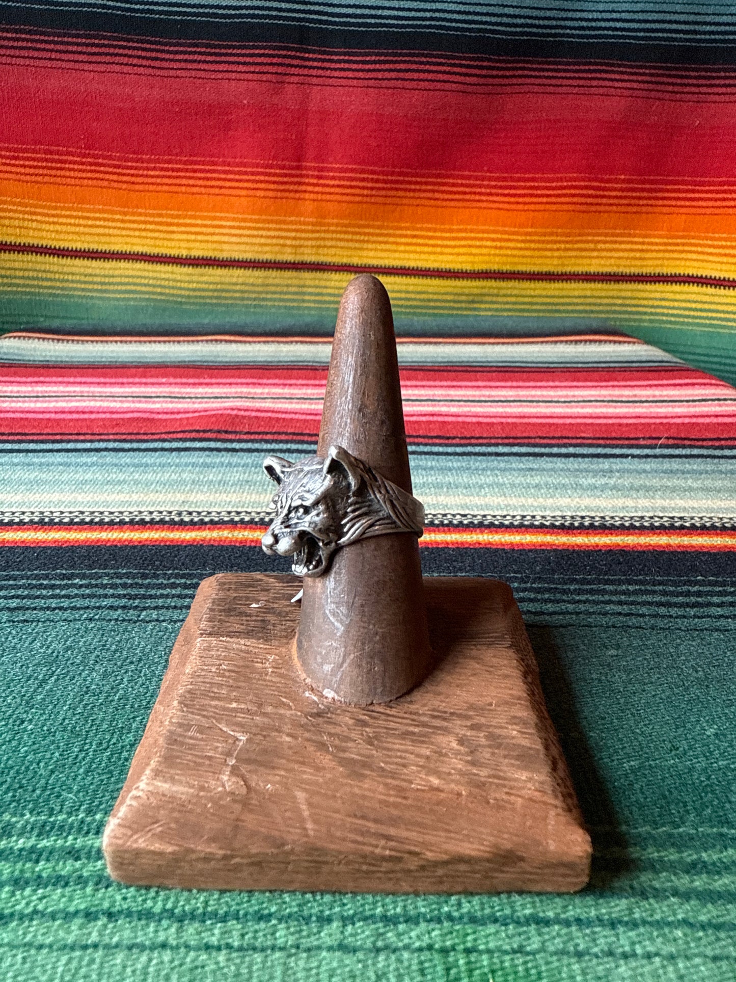 Vintage Big Cat Sterling Ring