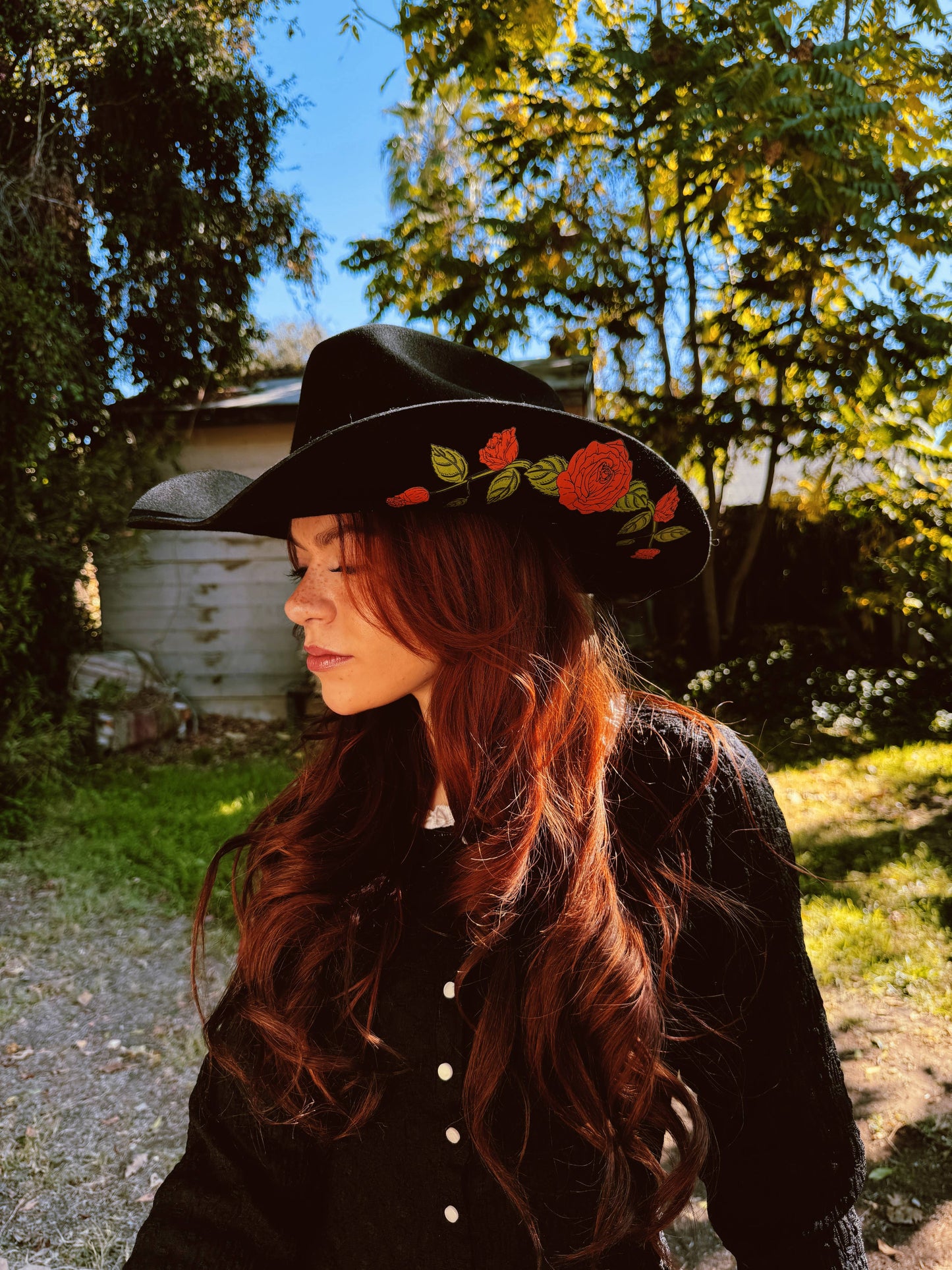 Wild as Heck "Marlowe" Cowboy Hat w/ Roses