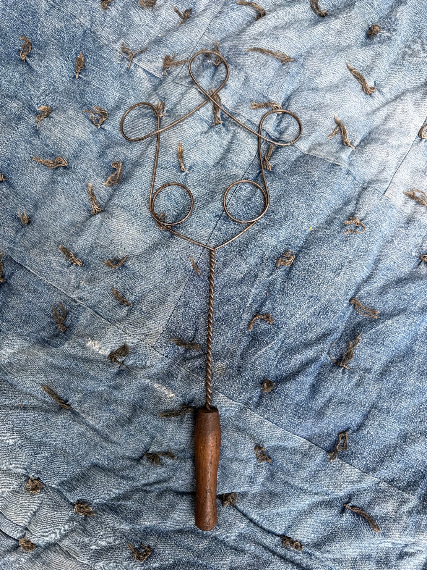 Antique Sculptural Wire Rug Beater (PS)