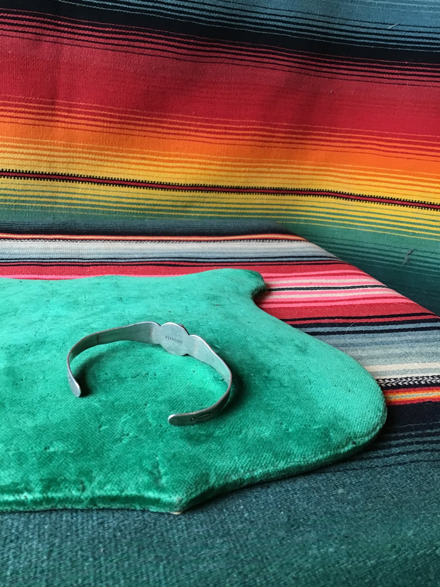 Vintage Indian Chief Sterling and Copper Stacker Cuff