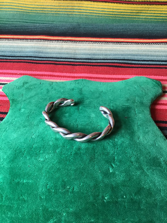 Vintage Sterling Twisted Braid Cuff Stacker