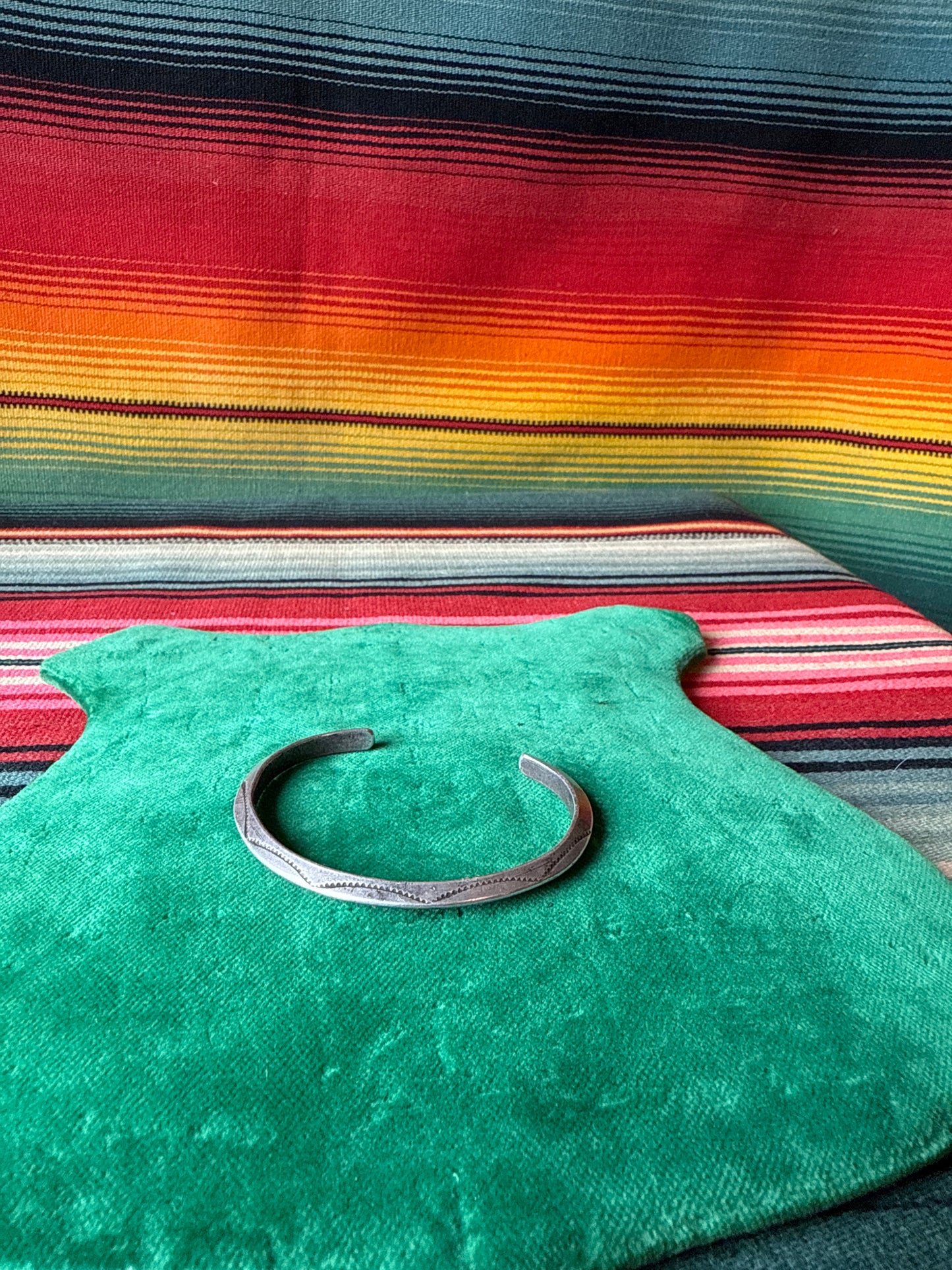 Vintage Sterling Stamped Cuff Stacker