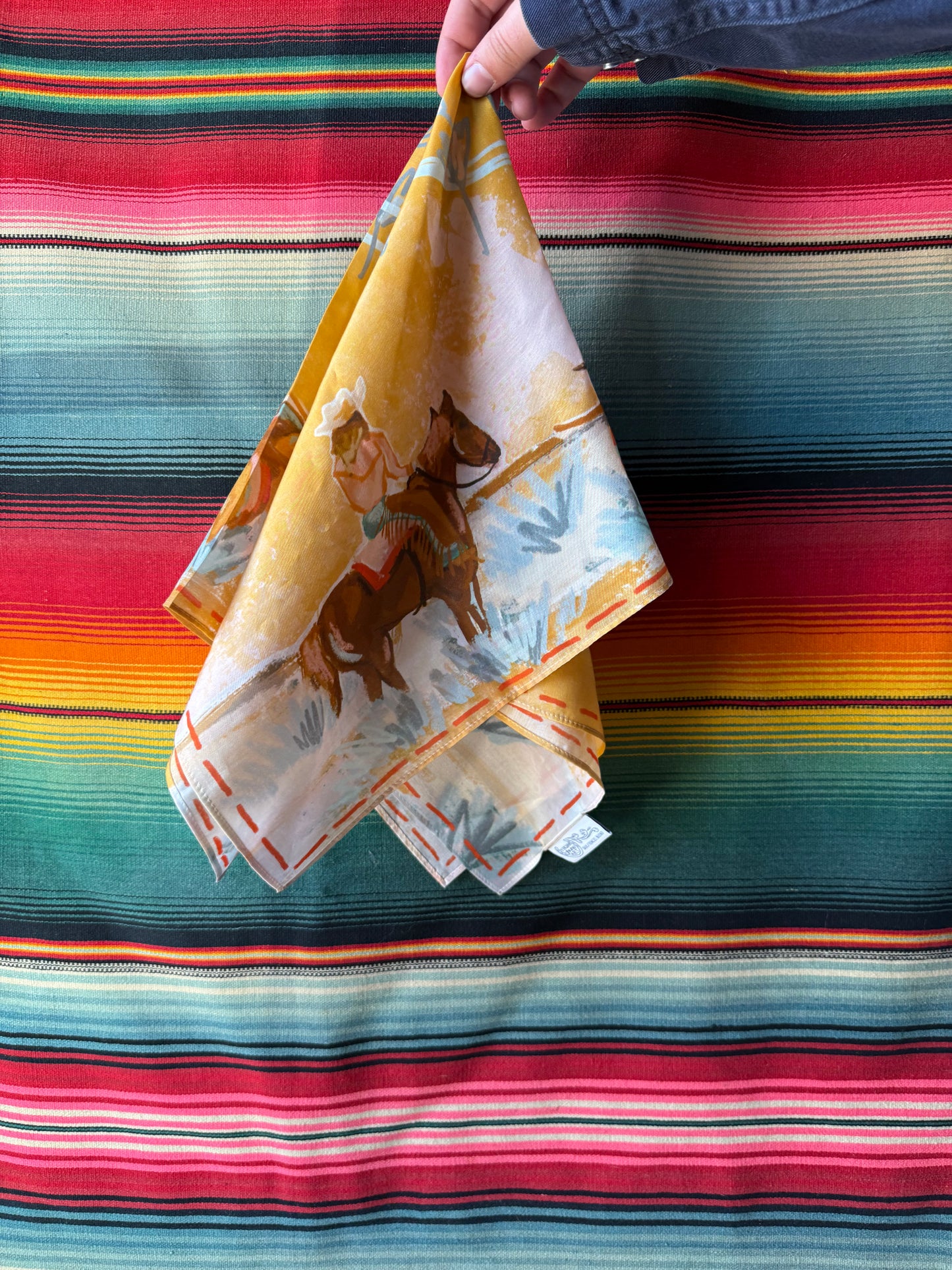 Longhorn Open Range Western Silk Scarf Bandana