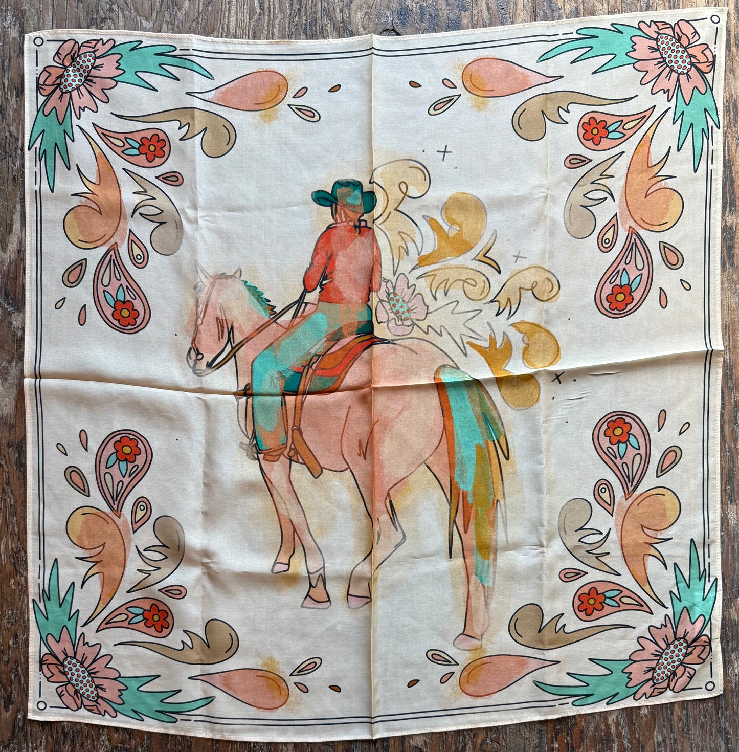 Summer Ride Western Silk Bandana Scarf