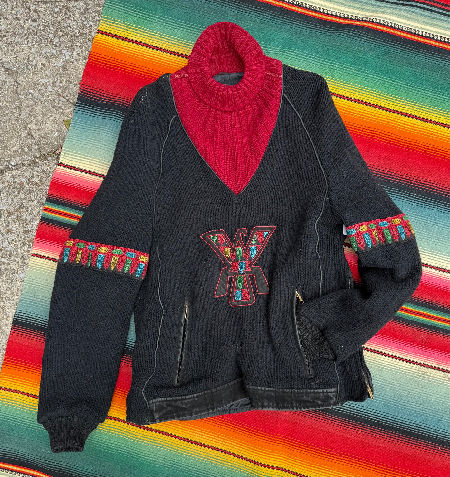 Vintage  Robert Lewis Skua Lined Aztec Sweater