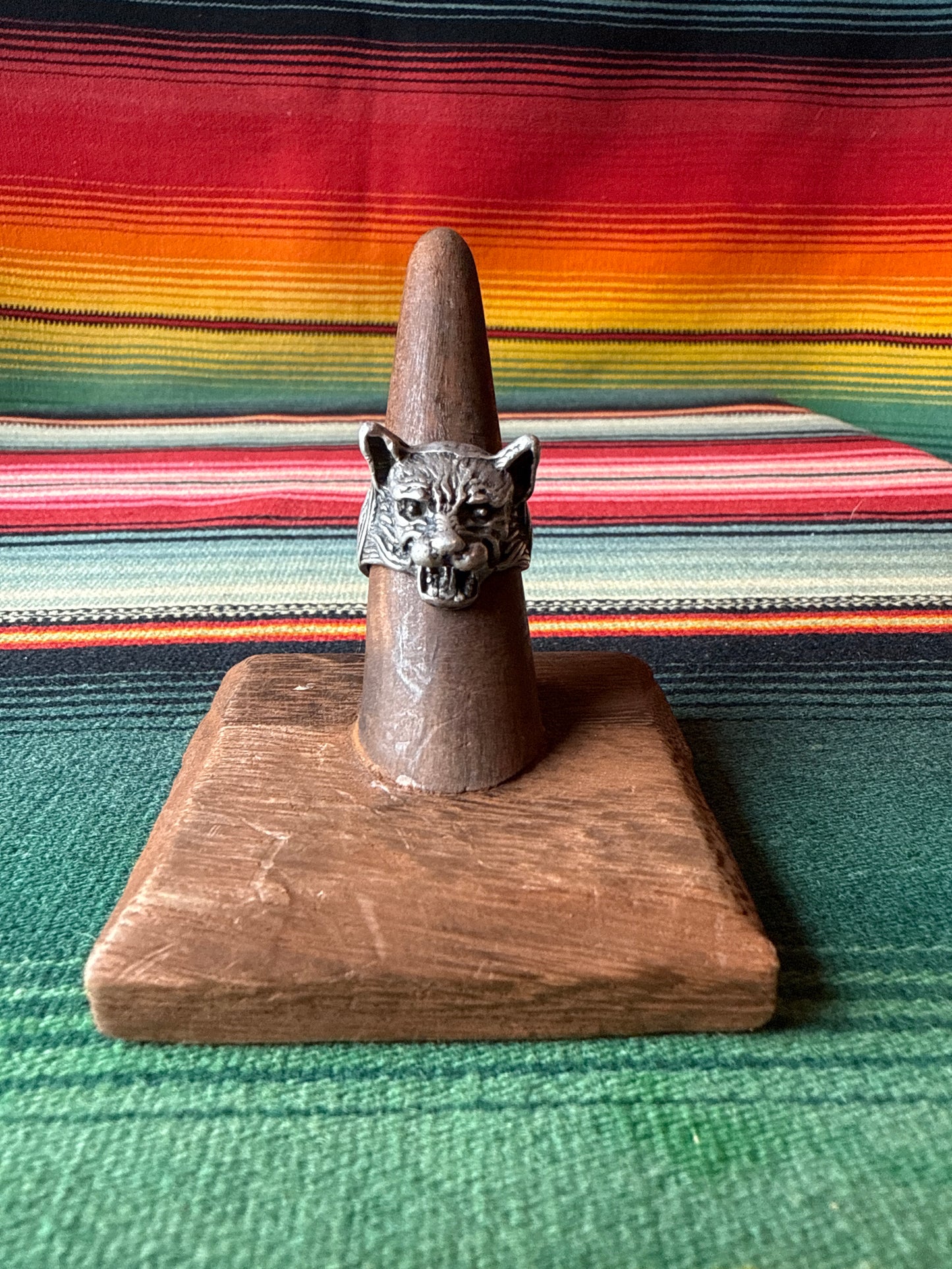 Vintage Big Cat Sterling Ring