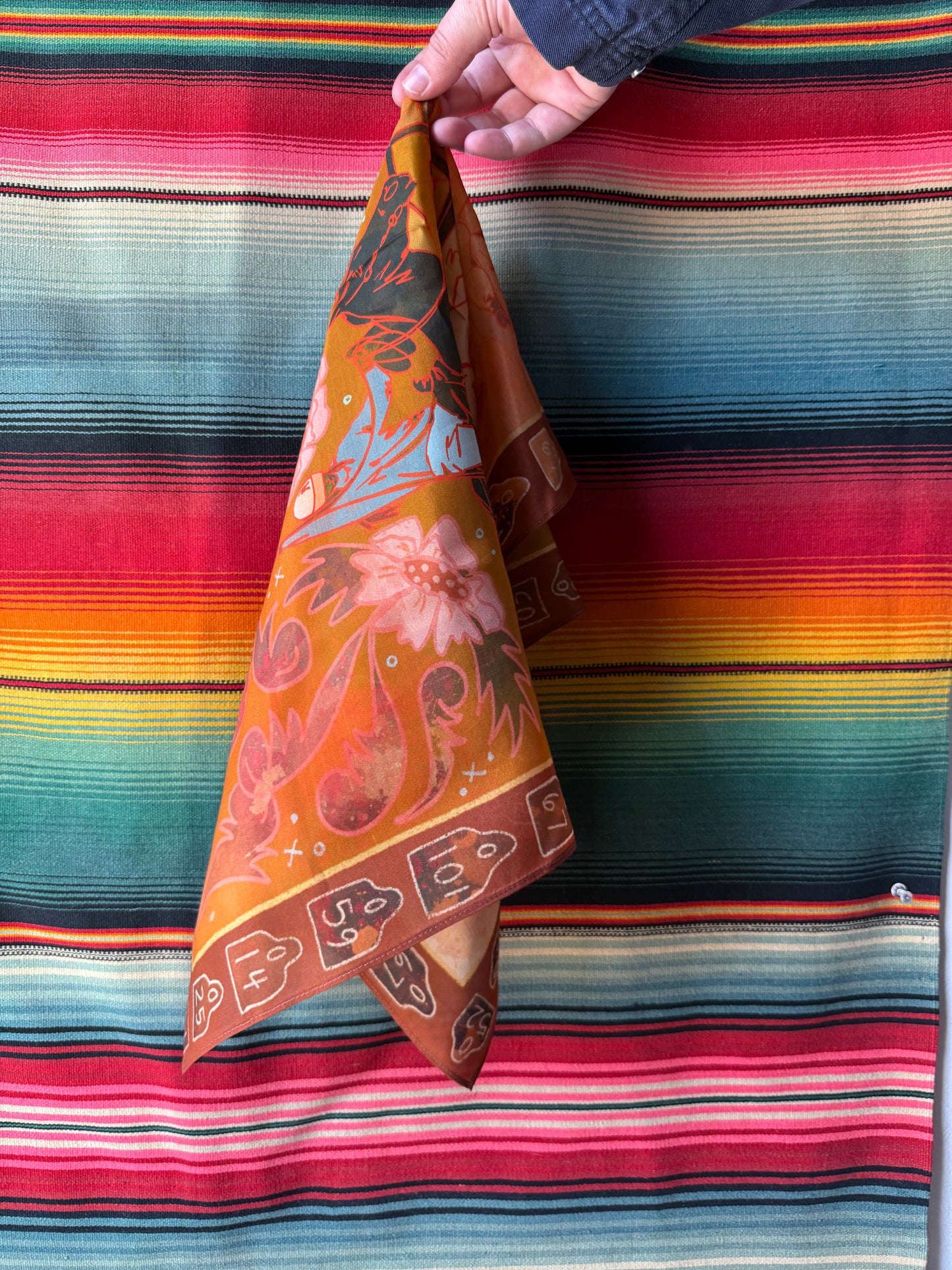 Round Up Western Cowgirl Silk Scarf