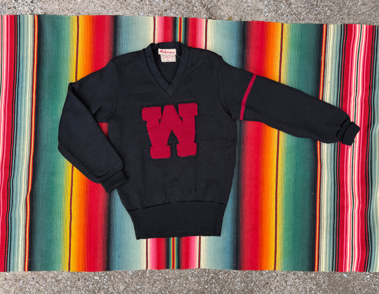 Vintage 1950s Rodman Collegiate Sweater