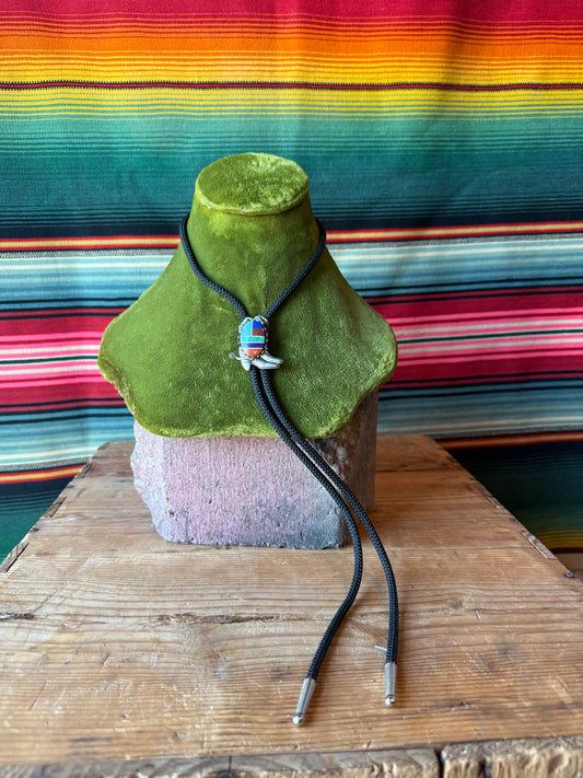 Multicolor Boot Bolo Tie