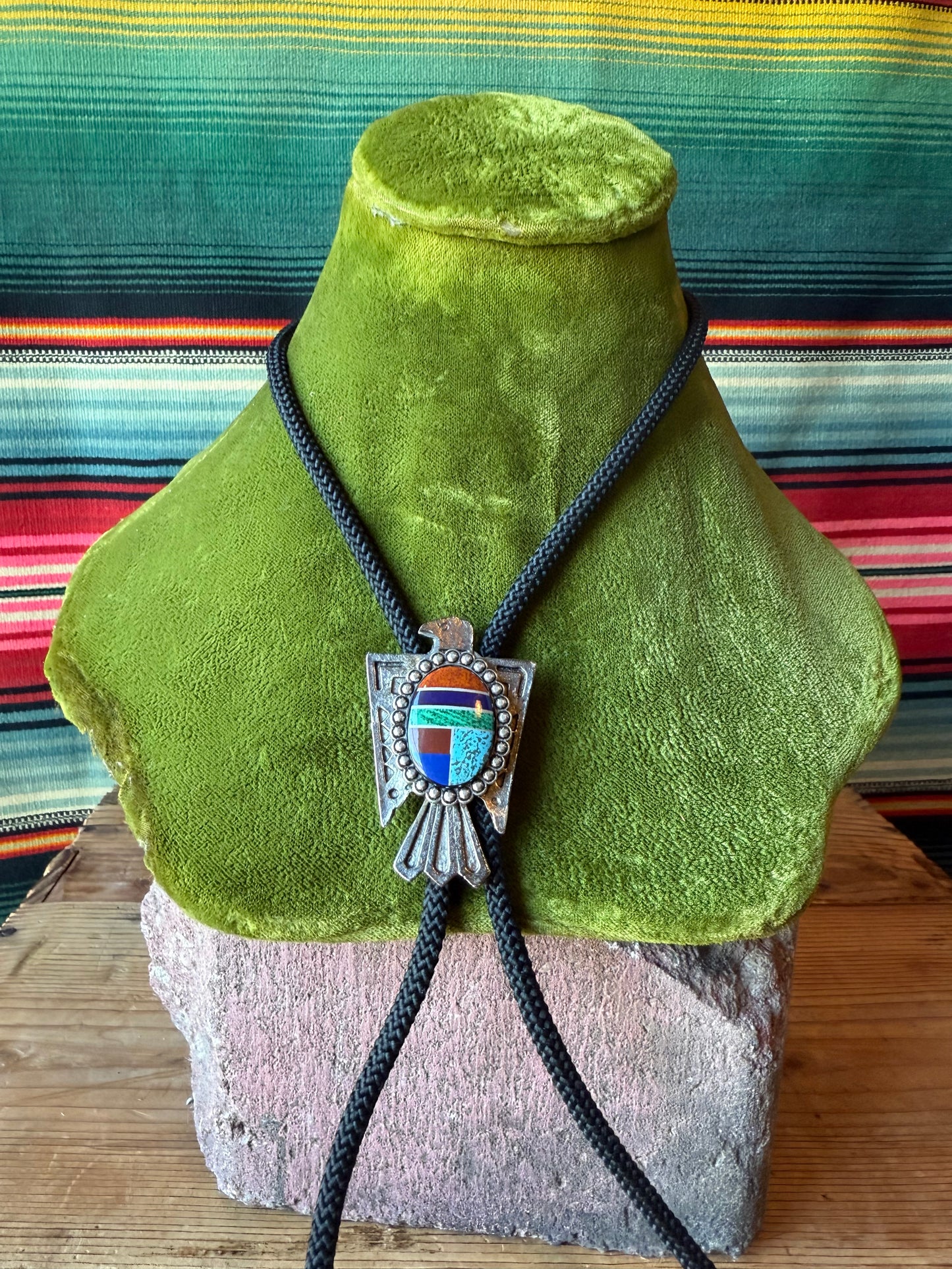 Multicolor Thunderbird Bolo Tie