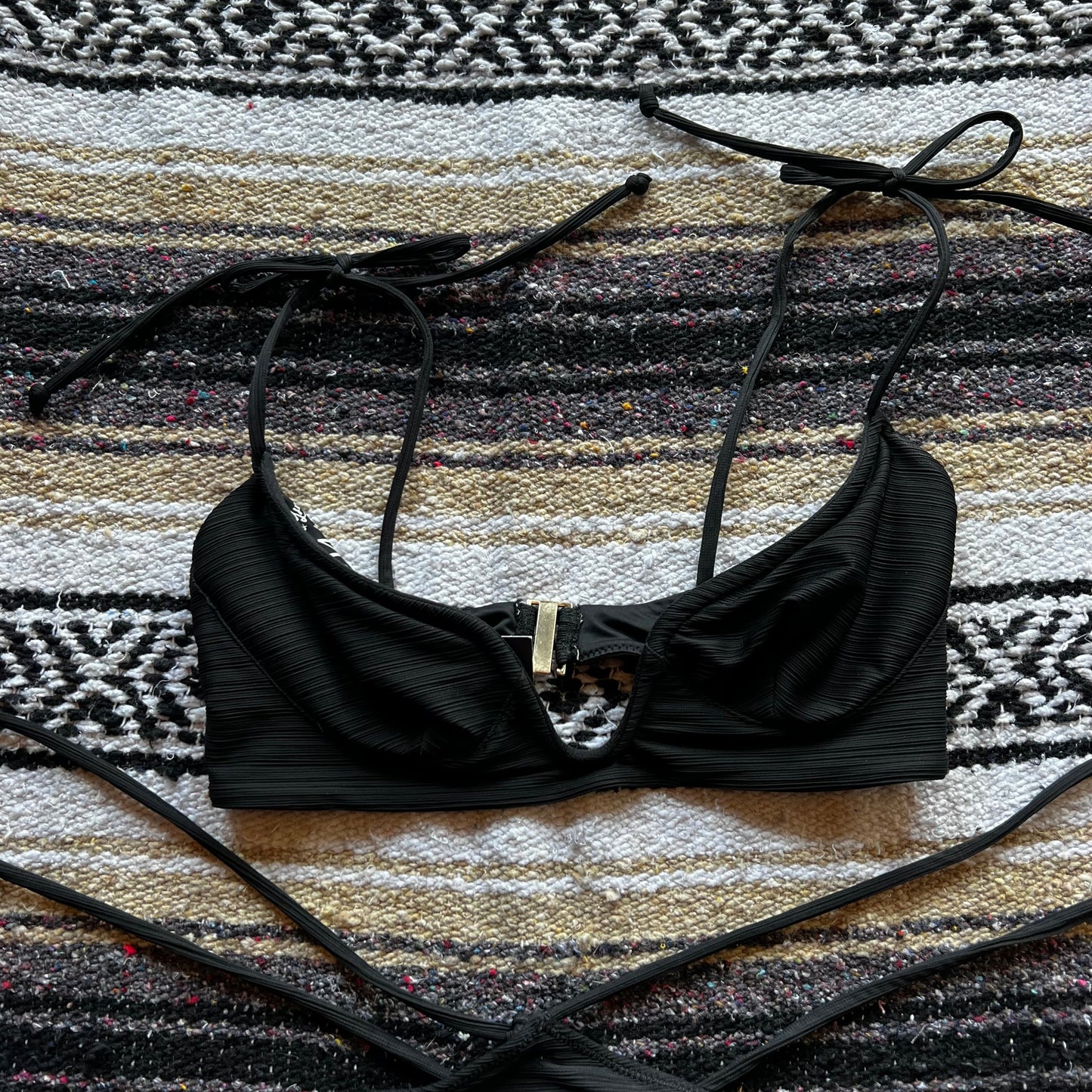 For Love & Lemons Black Strappy Swimsuit