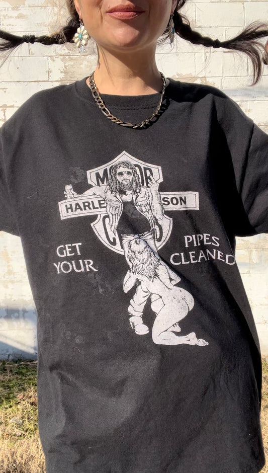 Get your Pipes Cleaned' Harley Tee