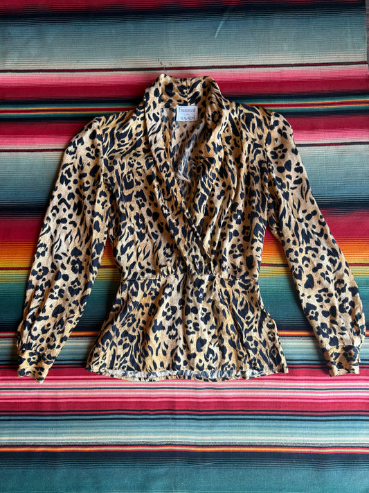 Vintage Leopard Print Top