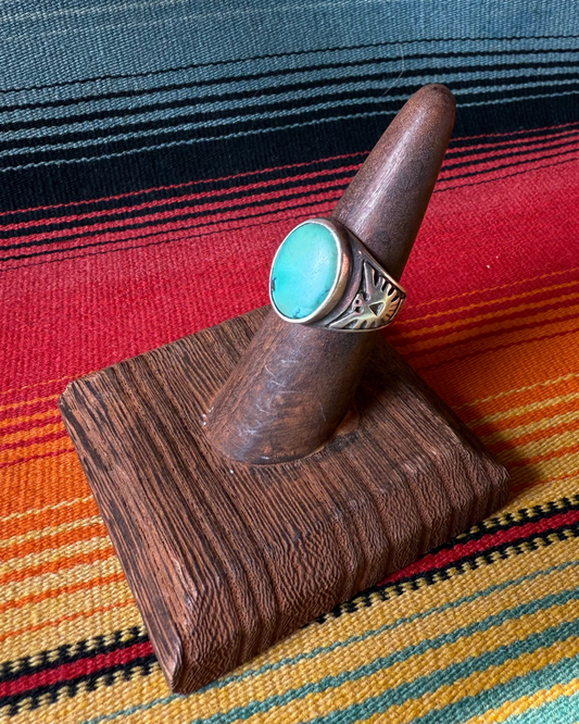 Oval Stone Thunderbird Band Ring