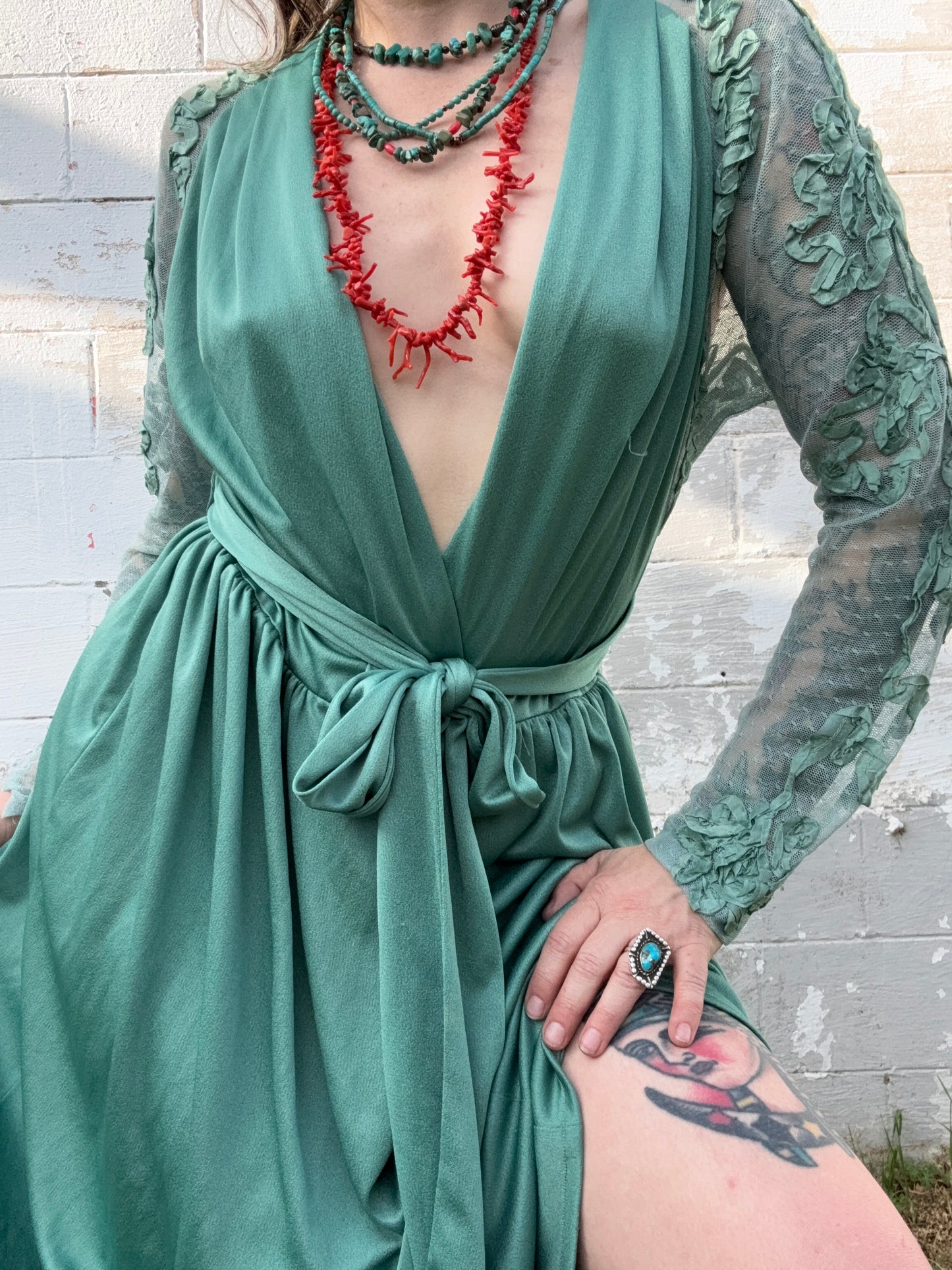 1970s does 40s Lace Dress