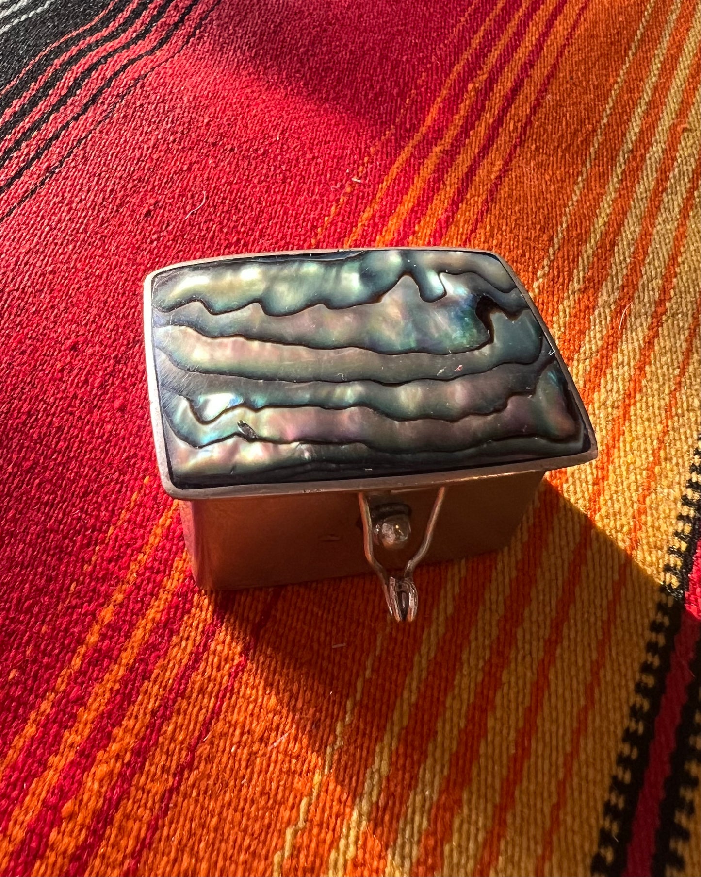 Abalone and Mexican Silver Trinket Box