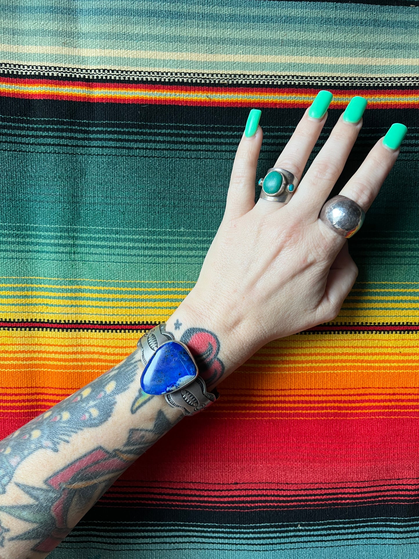 Chimney Butte Lapis and Sterling Cuff