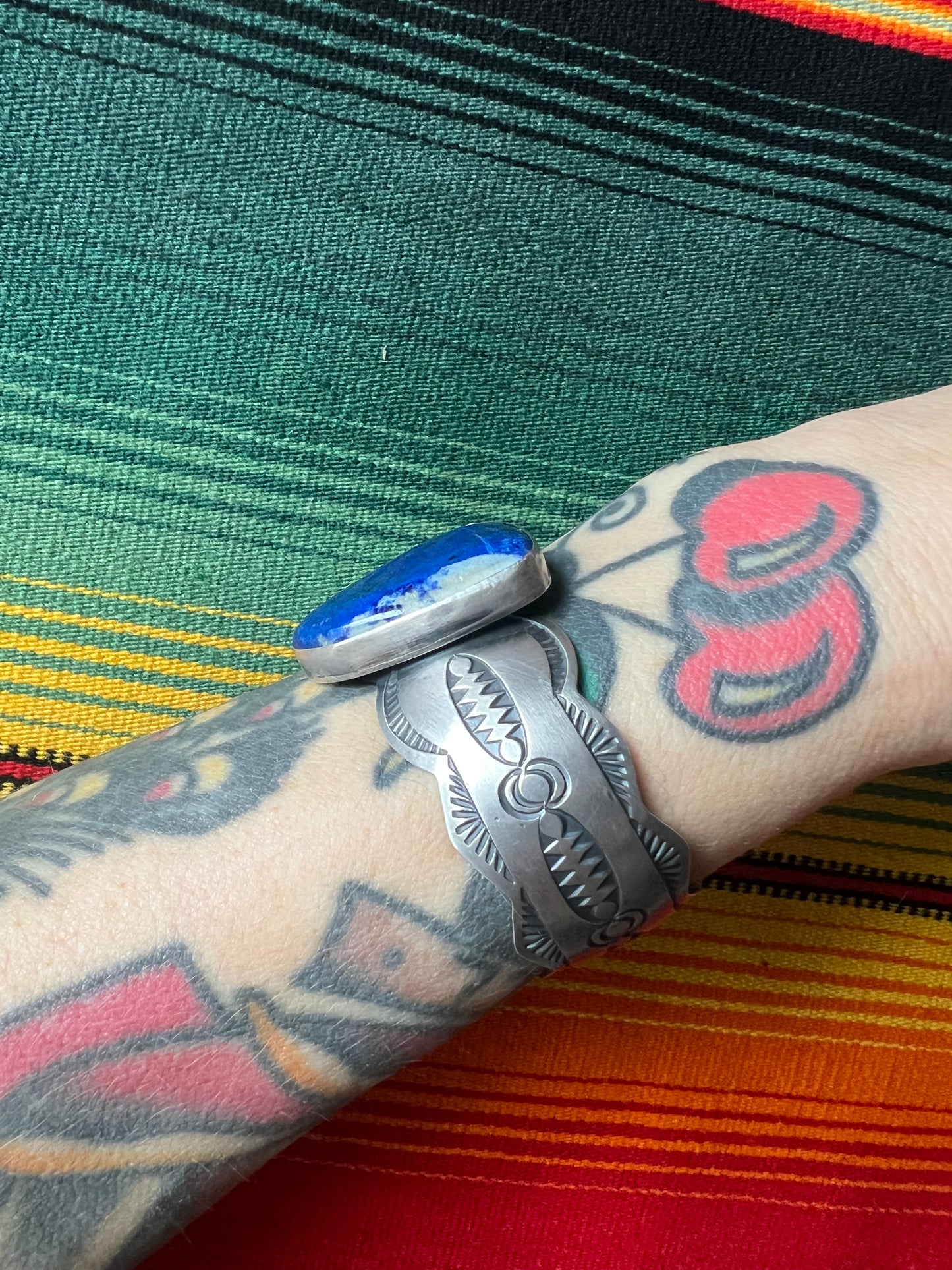 Chimney Butte Lapis and Sterling Cuff