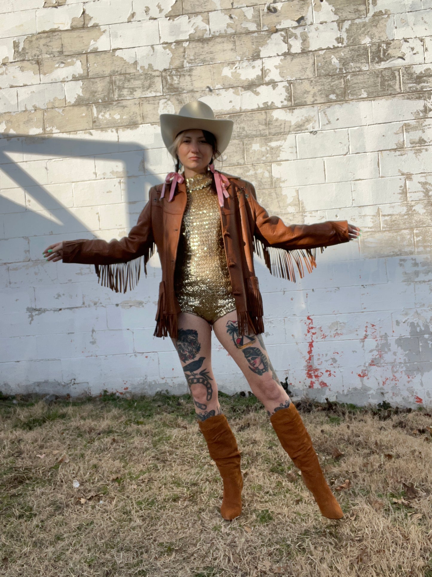 1960s Sequin Costume Bodysuit