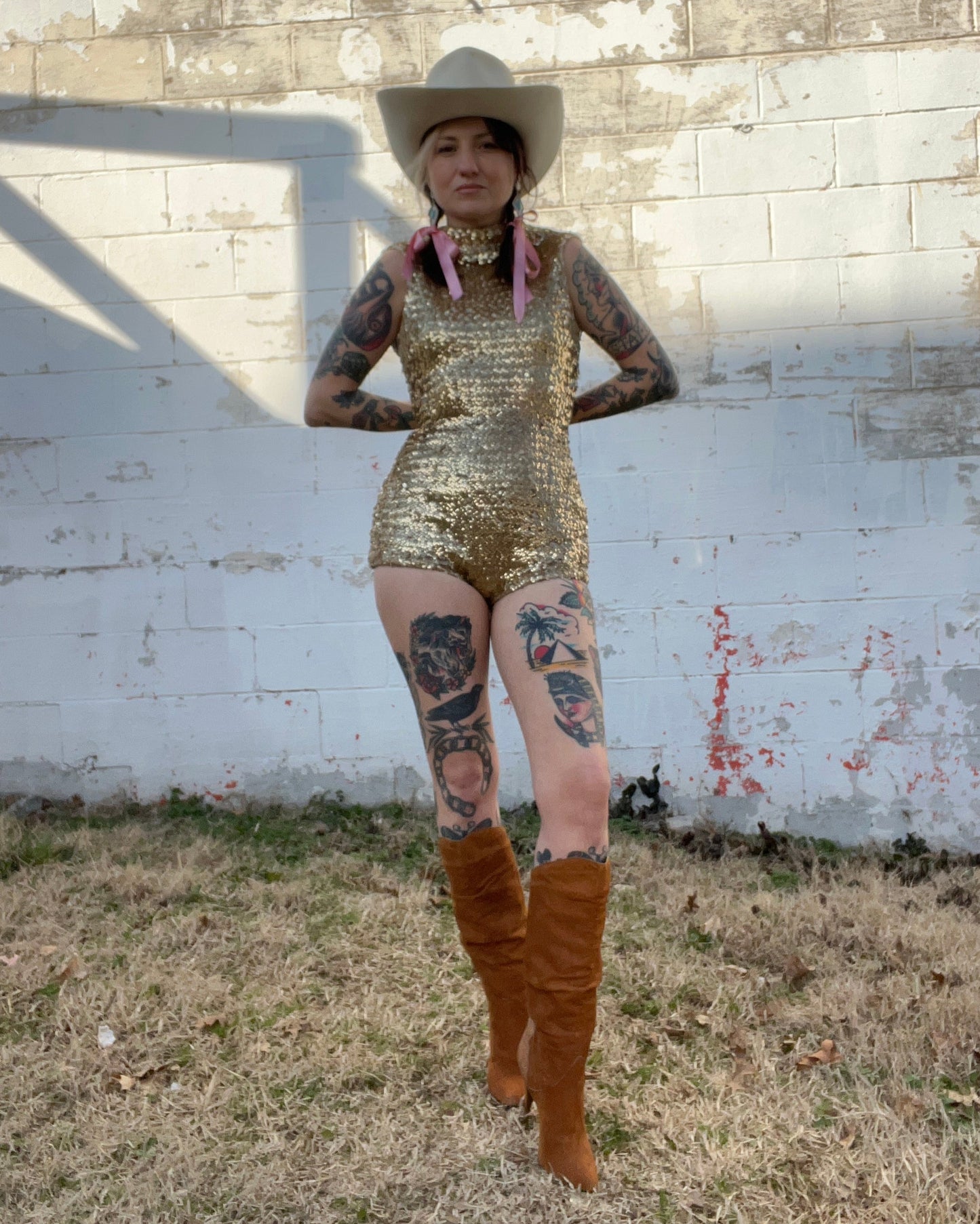 1960s Sequin Costume Bodysuit