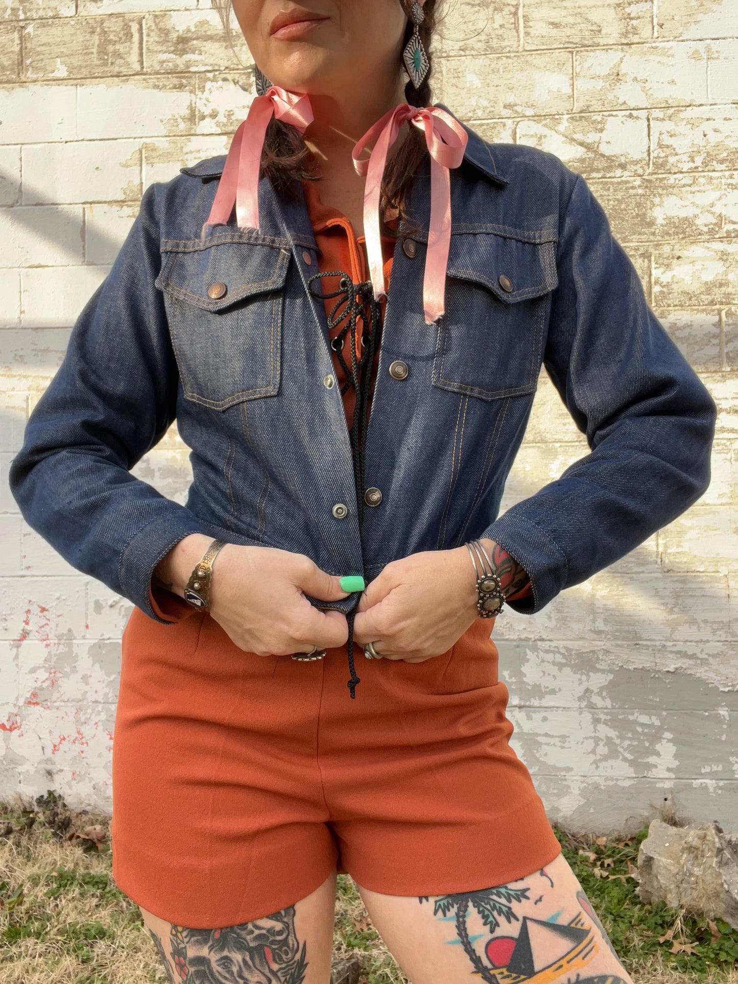 VTG Cropped Denim Jacket