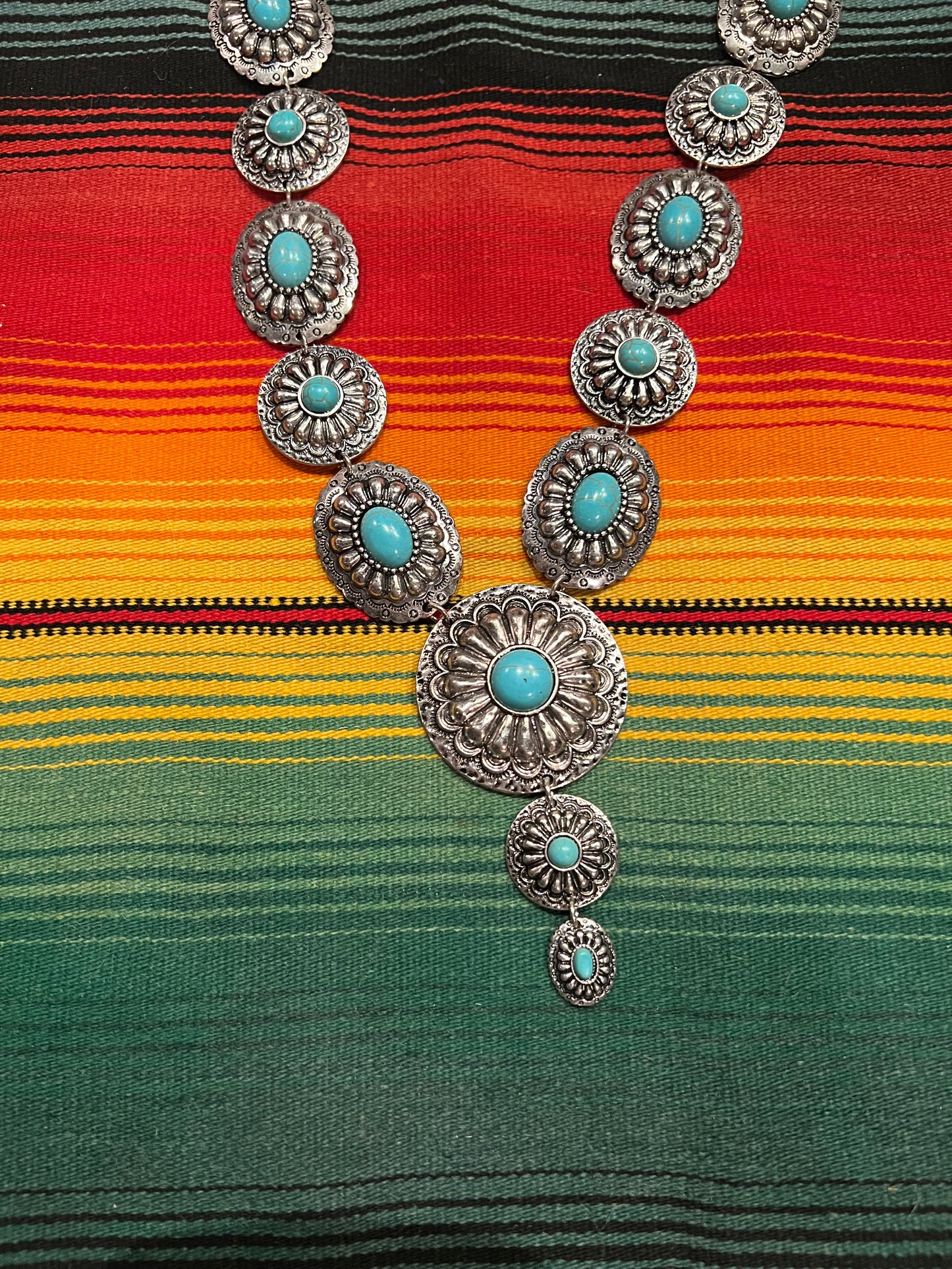 Faux Squash Blossom Necklace