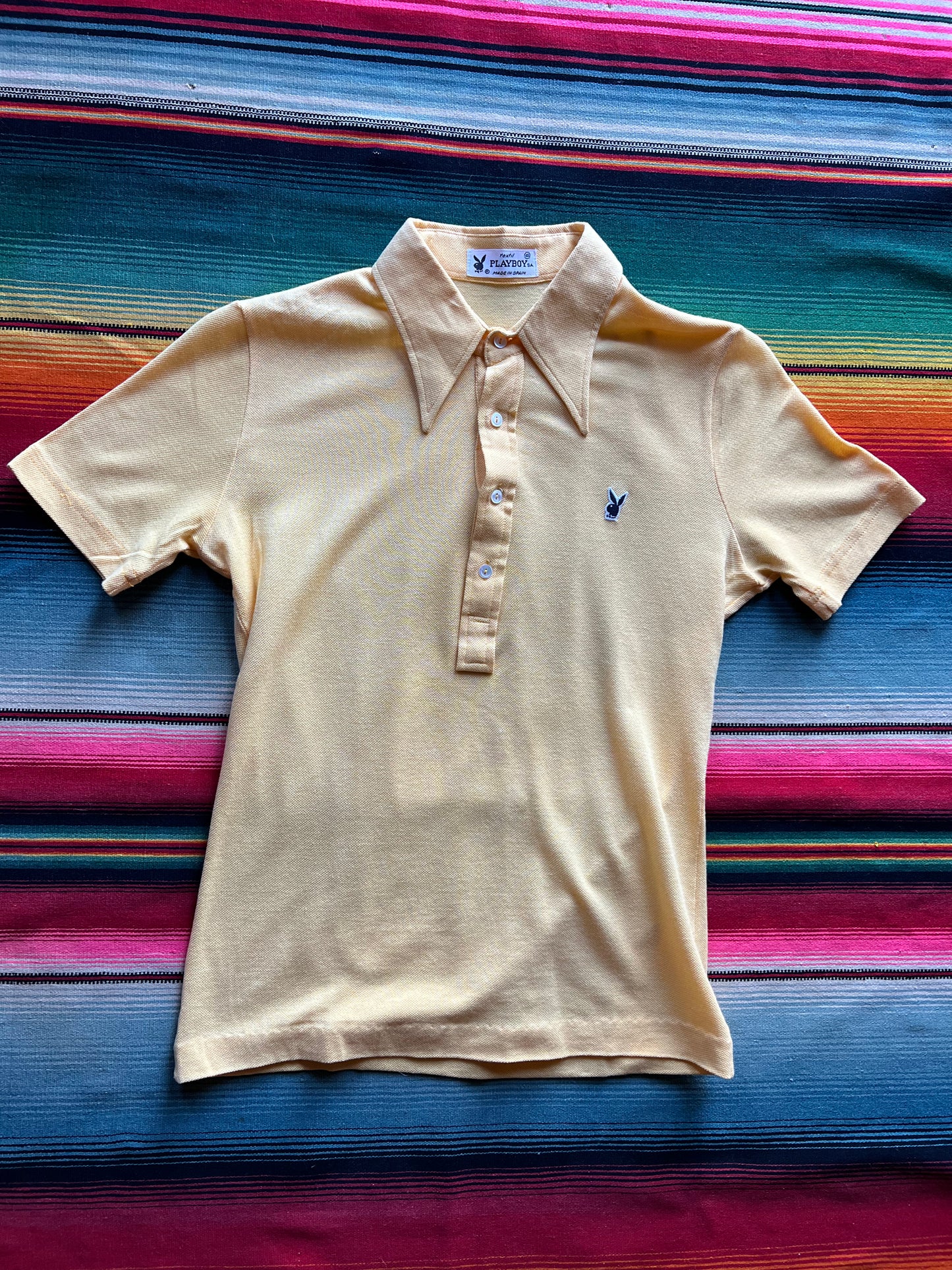NOS Yellow Playboy Polo Made in Spain