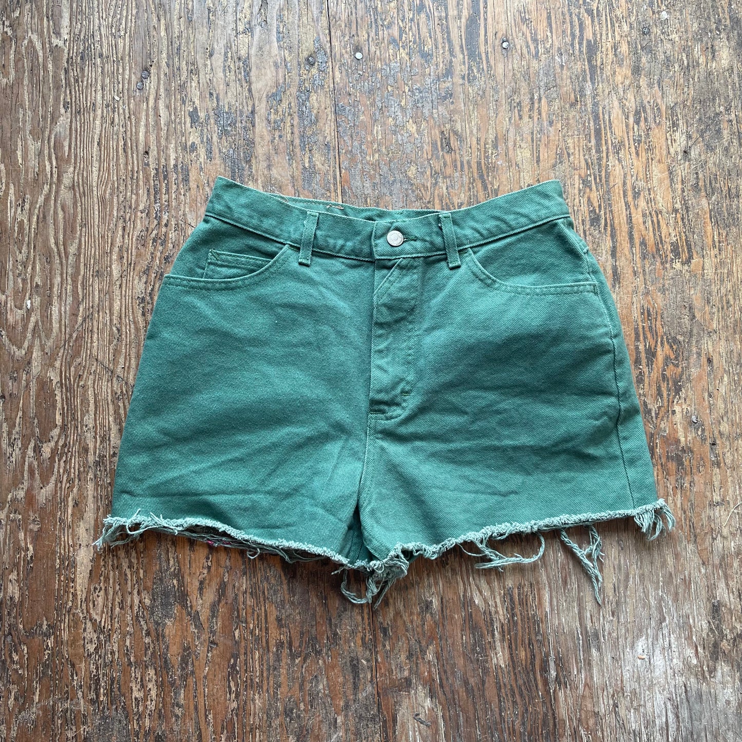 VTG Lee Green Denim Shorts