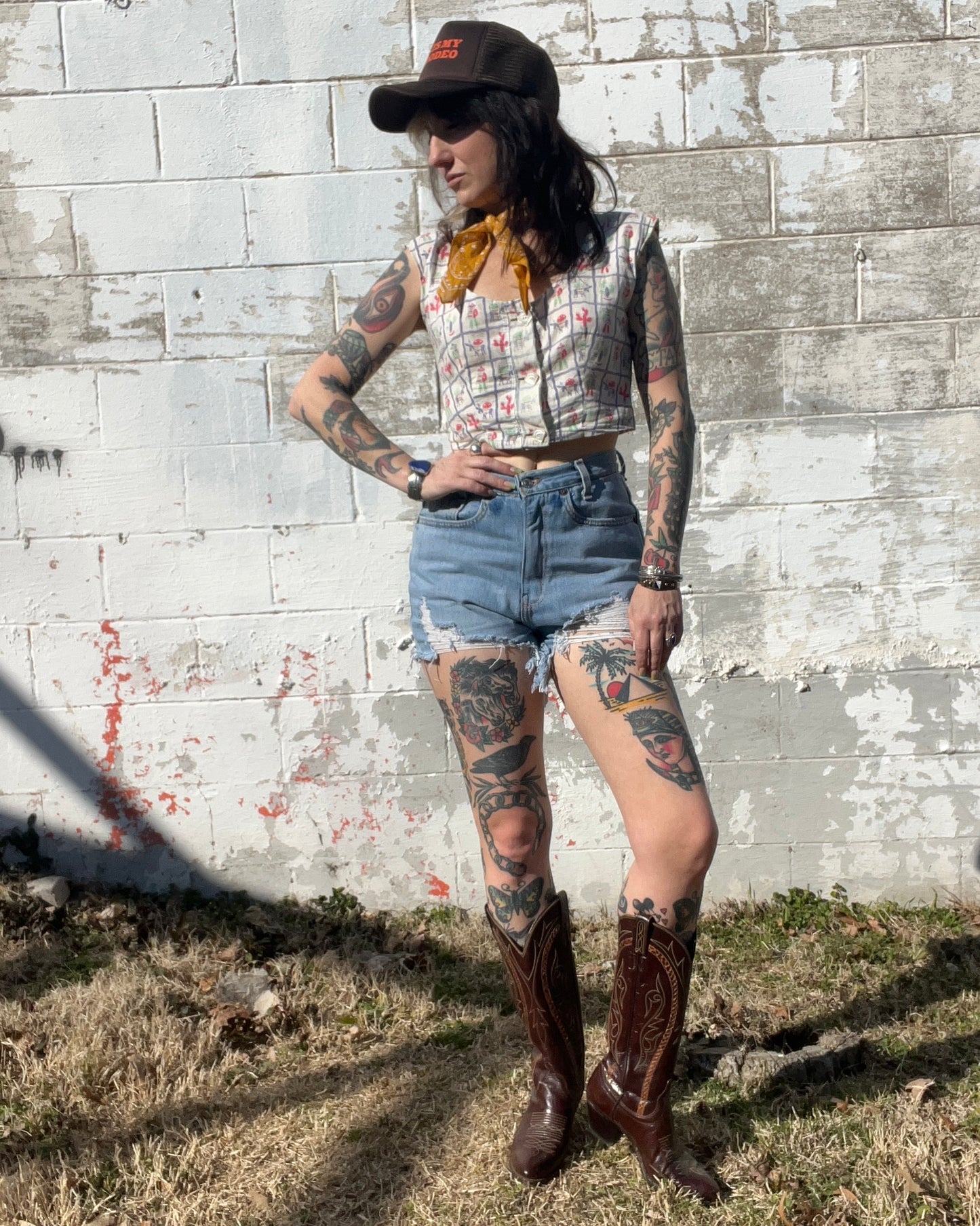 40s Mexican Novelty Print Top